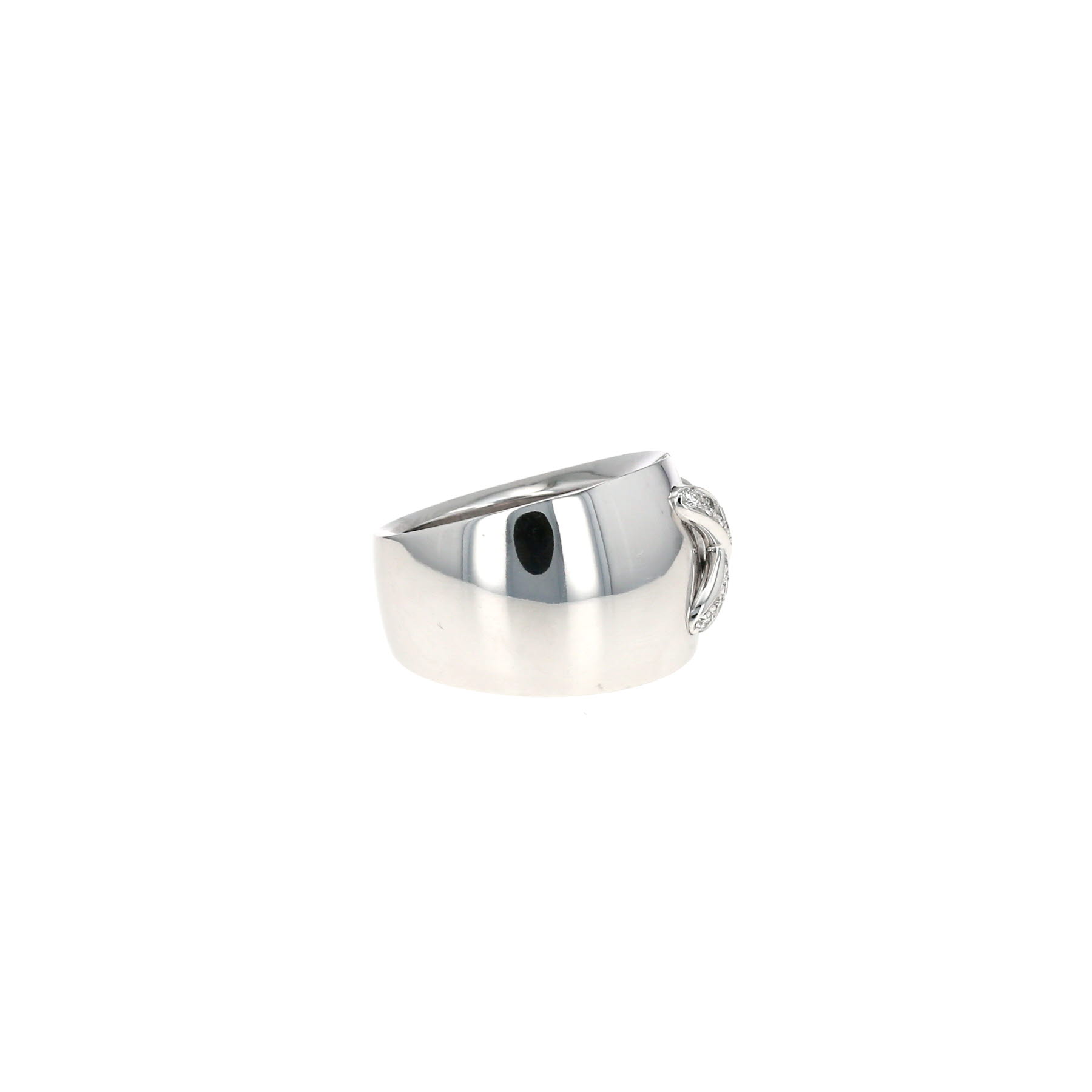 Anello Chaumet Lien taglia XL in oro bianco e diamanti