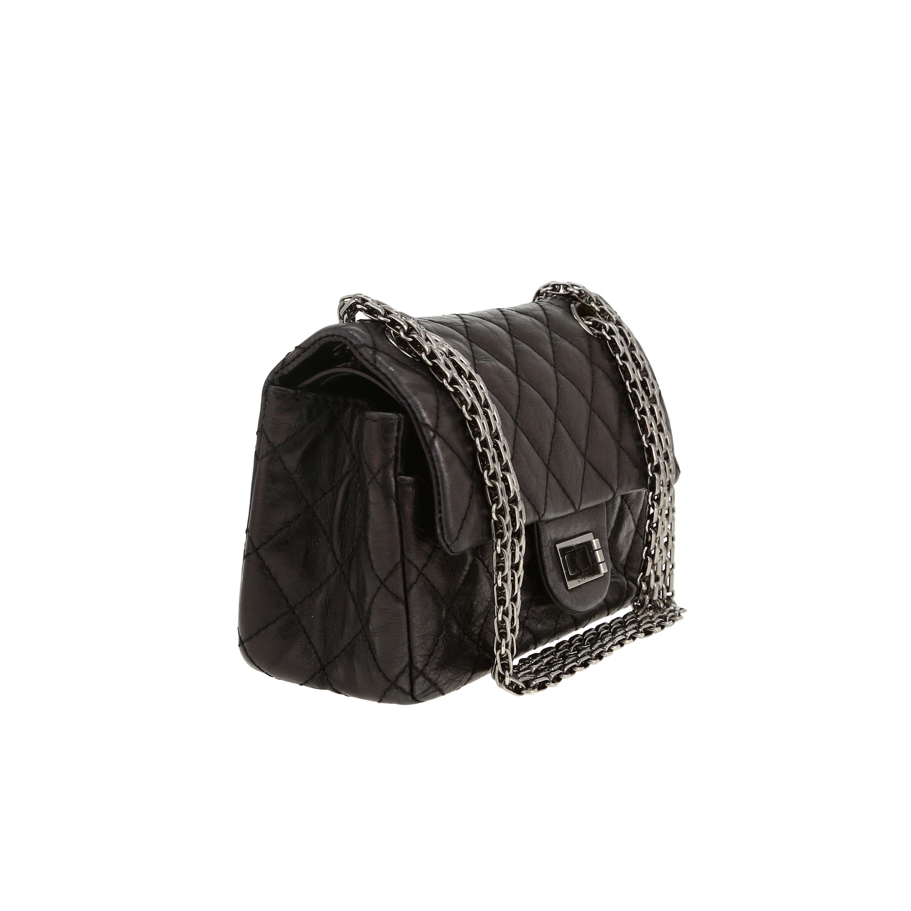 Borsa a tracolla Chanel  Mini 2.55 in pelle trapuntata nera