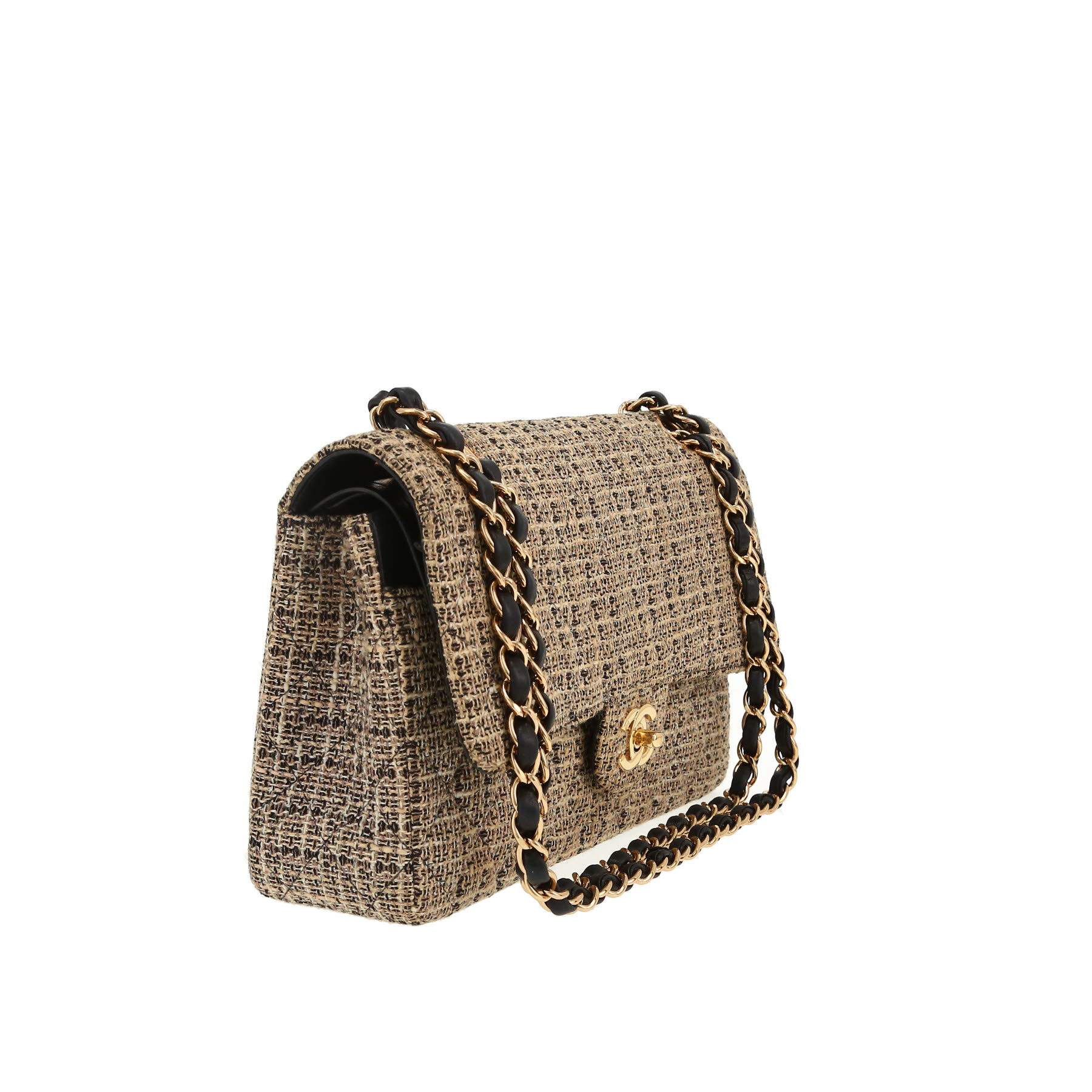 Chanel  Timeless Classic handbag  in beige tweed