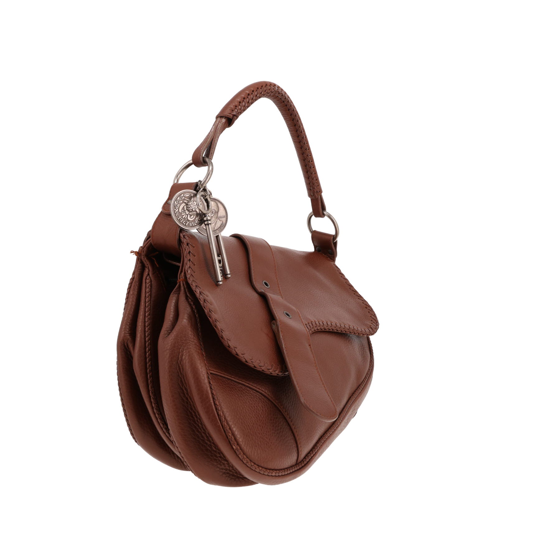 Dior Gaucho shoulder bag or handbag in brown leather
