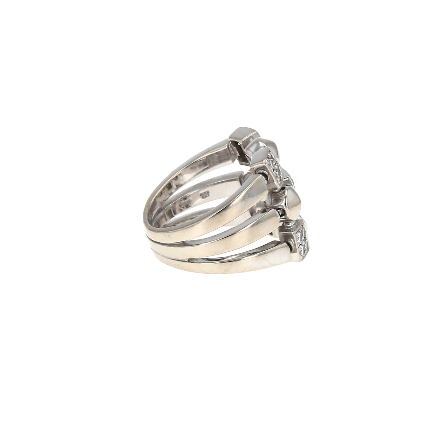 Bulgari Lucéa large model ring in white gold and diamonds
