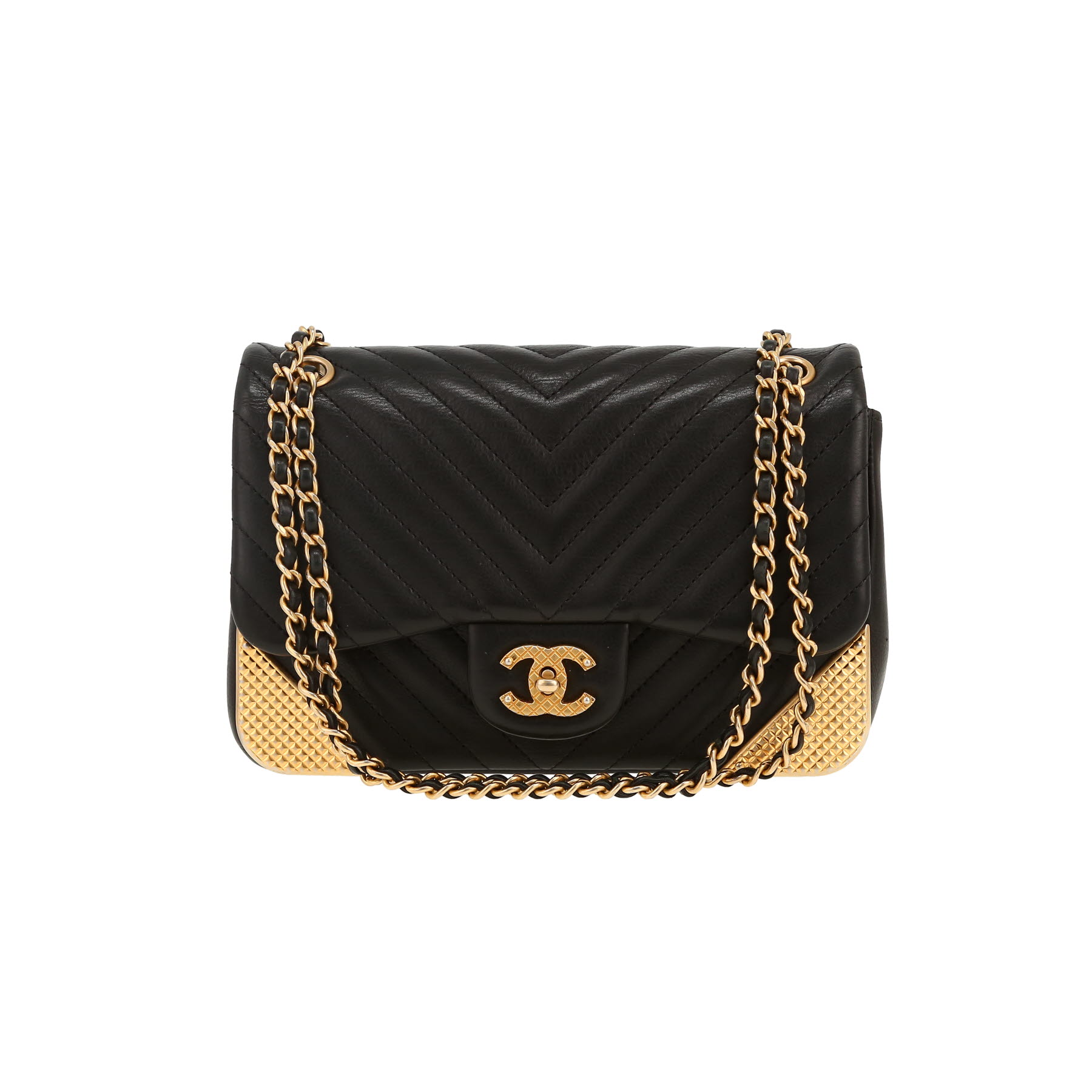 Borsa Chanel  Mini Timeless in pelle trapuntata a zigzag nera - 360