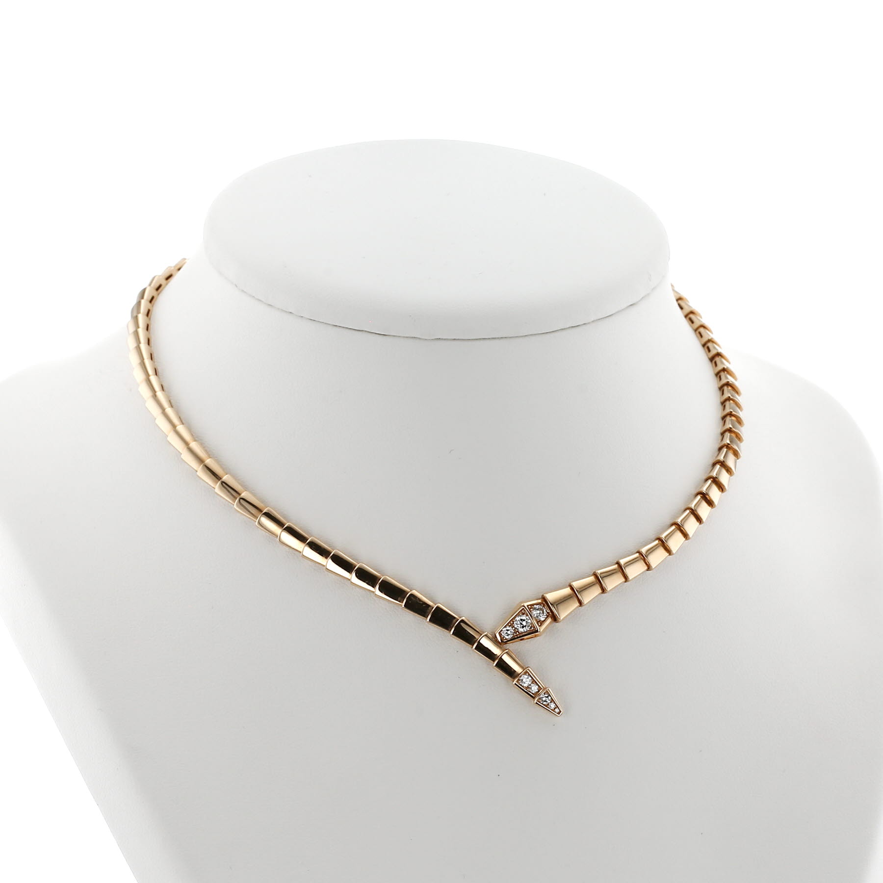 Collana Bulgari Serpenti Viper in oro rosa e diamanti