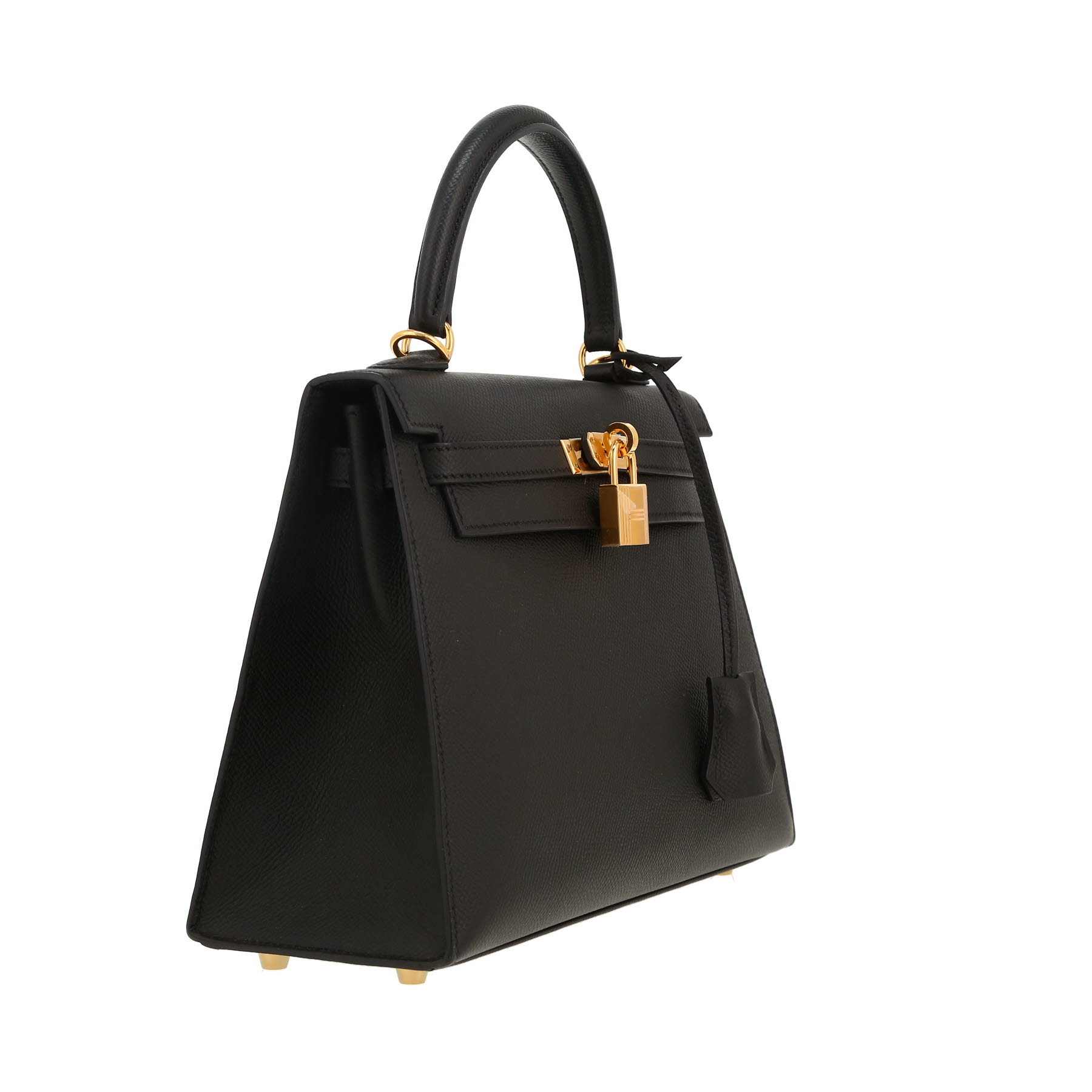 Hermès  Kelly 25 cm handbag  in black epsom leather