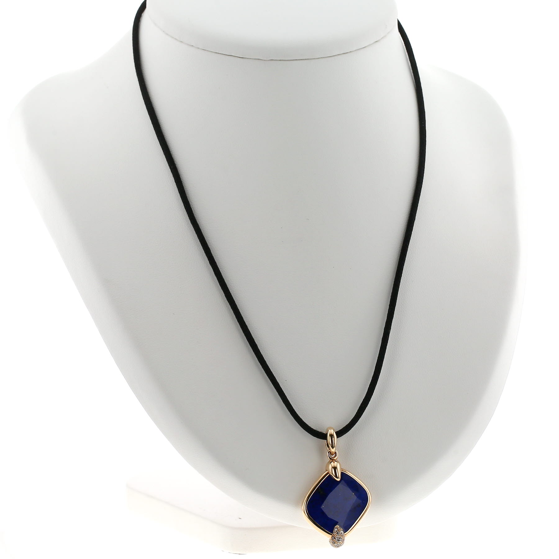 Pendentif Pomellato Ritratto grand modèle en or rose, lapis-lazuli et diamants