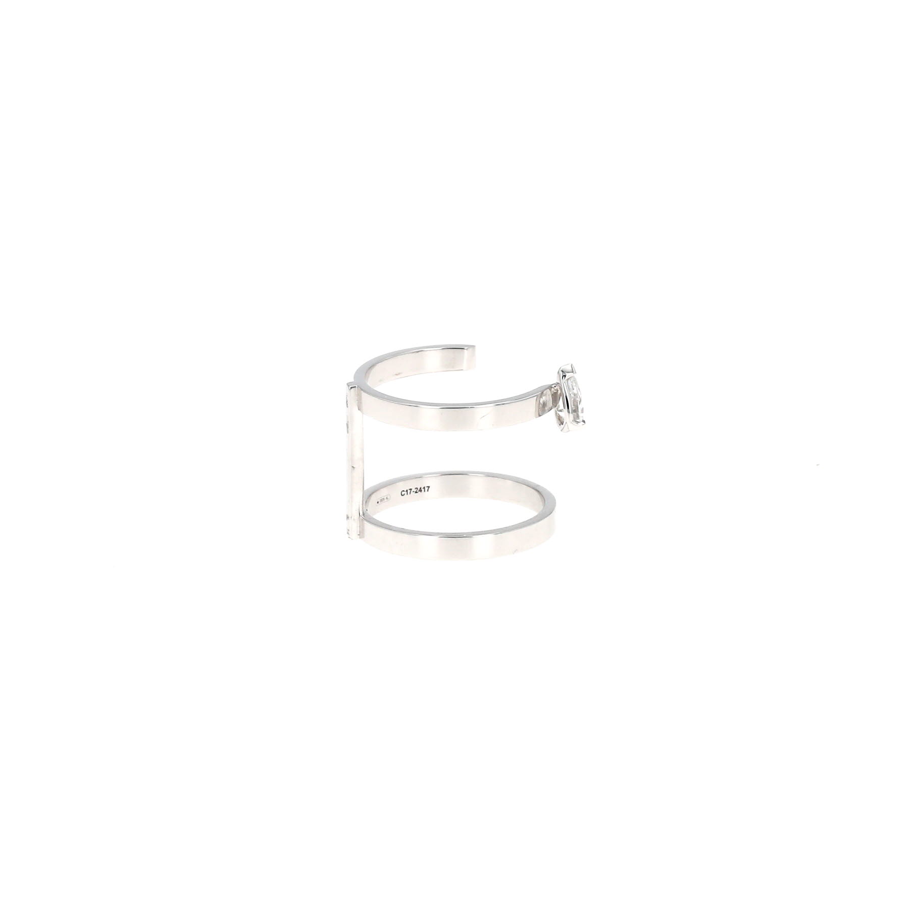 Repossi Serti Sur Vide ring in white gold and diamond Repossi Serti Sur Vide ring in white gold and diamond