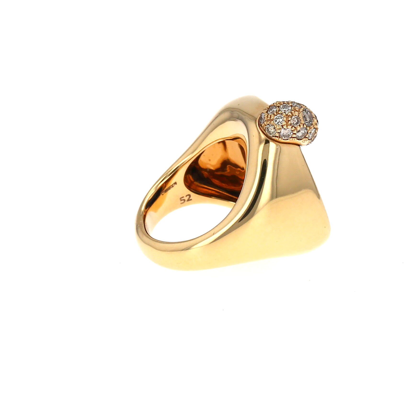 Anello Pomellato Ritratto in oro rosa, lapislazzuli e diamanti marroni