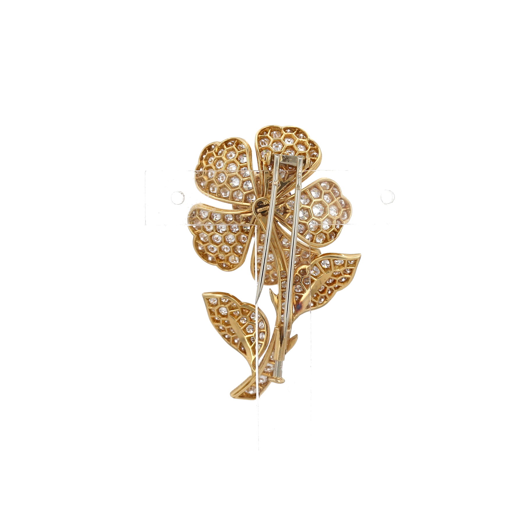 Spilla Boucheron  in oro giallo, diamanti e rubini