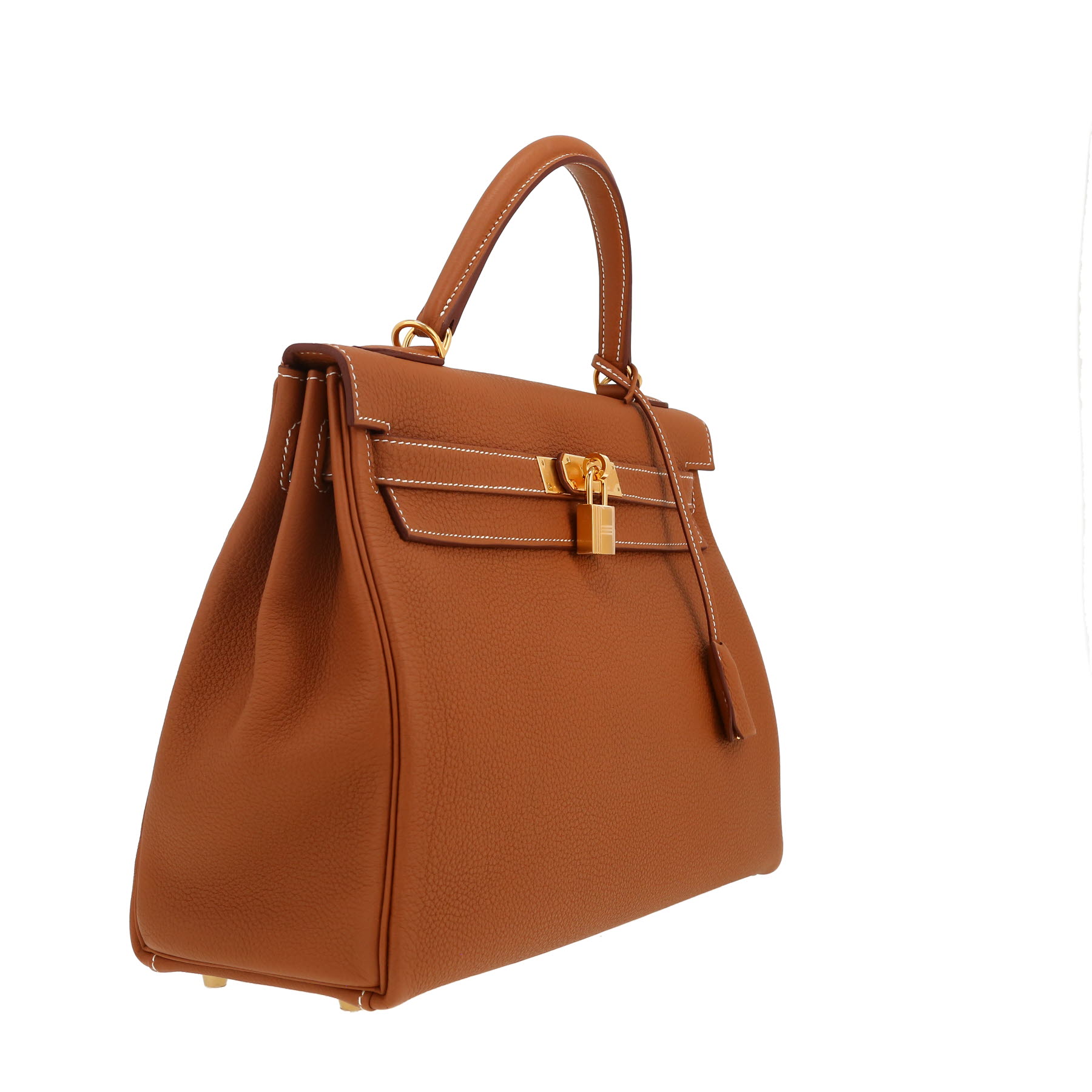 Borsa Hermès  Kelly 32 cm in pelle togo gold