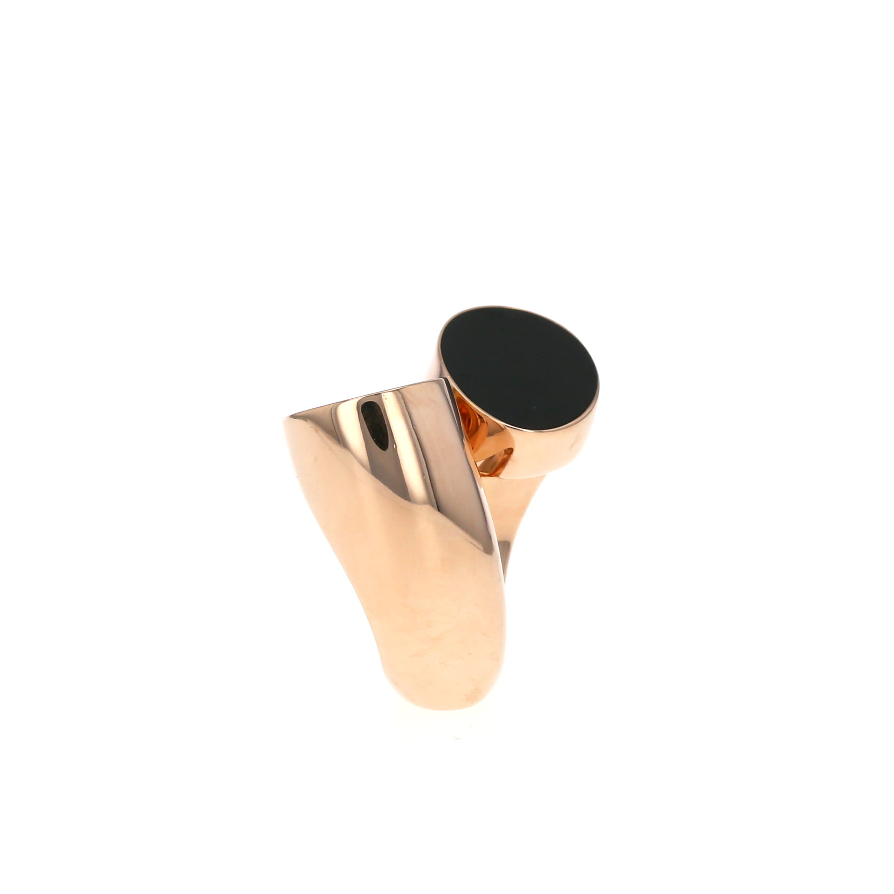 Anello Hermès  in oro rosa e giada nero