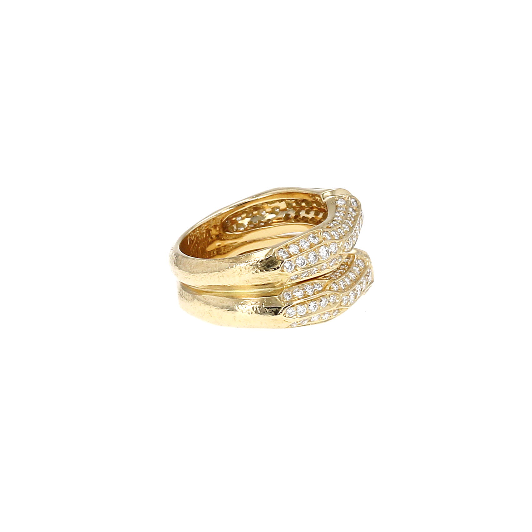 Sortija Cartier Bambou de oro amarillo y diamantes