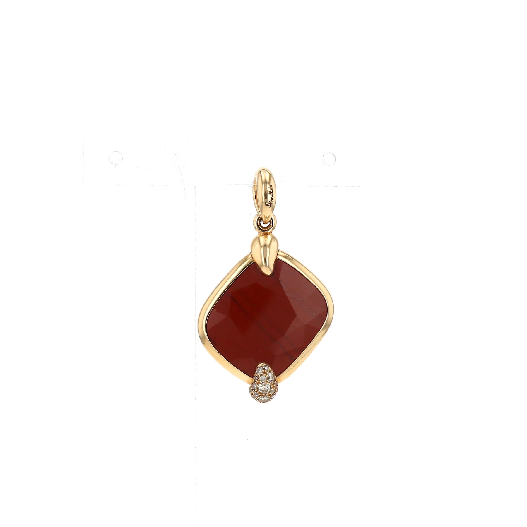 Pendentif Pomellato Ritratto grand modèle en or rose, jaspe et diamants