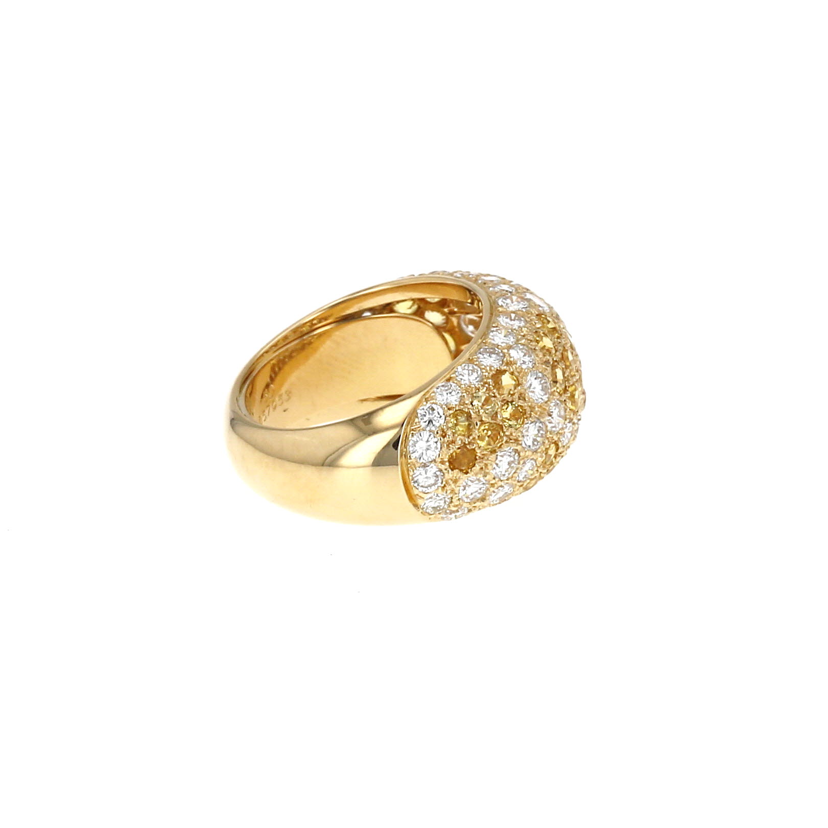 Cartier Sauvage ring in yellow gold, diamonds and sapphires