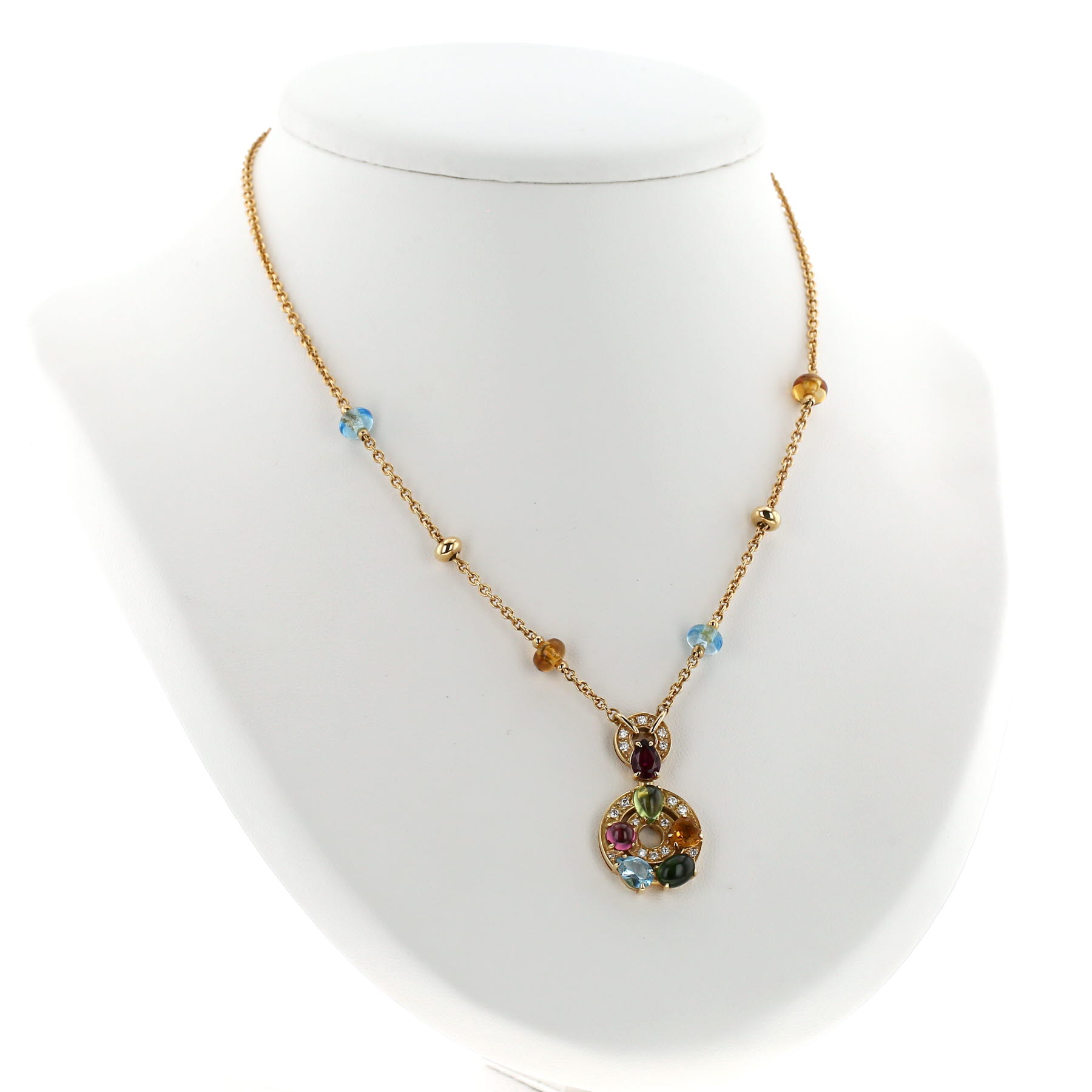 Collier Bulgari Astrale en or jaune, pierres de couleurs et diamants