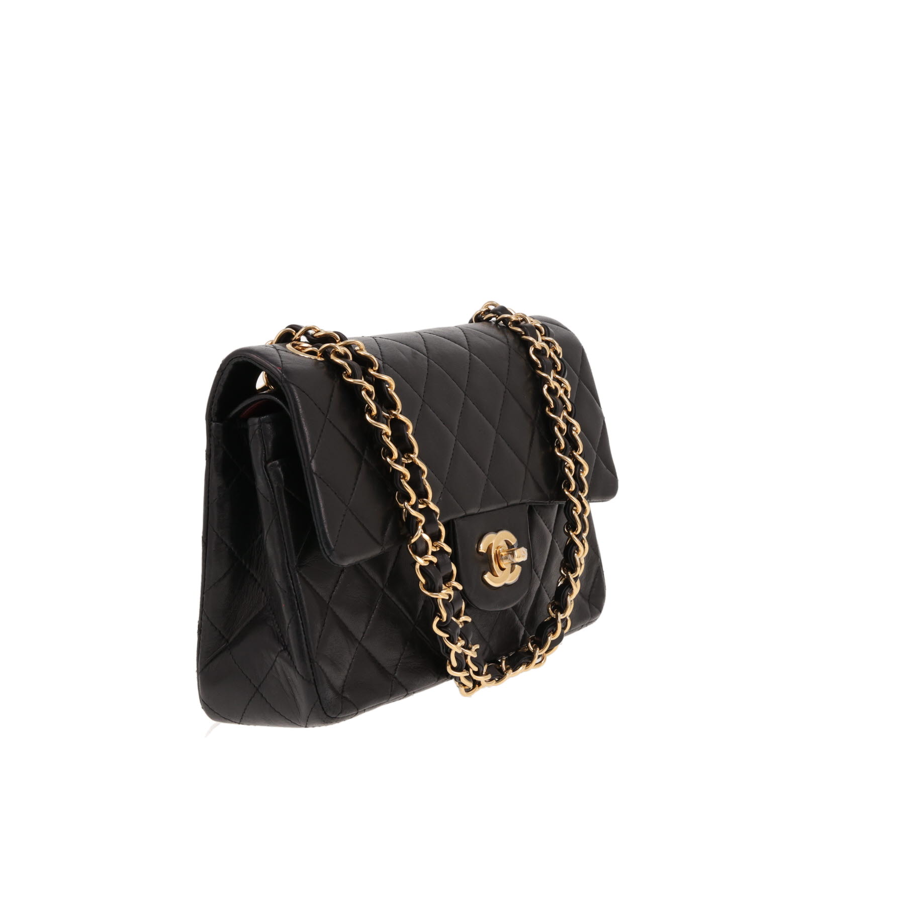 Bolso Chanel «Timeless Petit» de piel acolchada negra