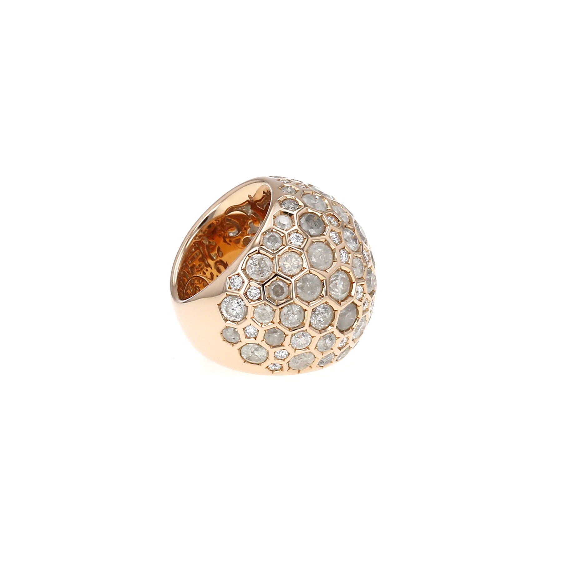De Grisogono  ring in pink gold and Icy diamonds