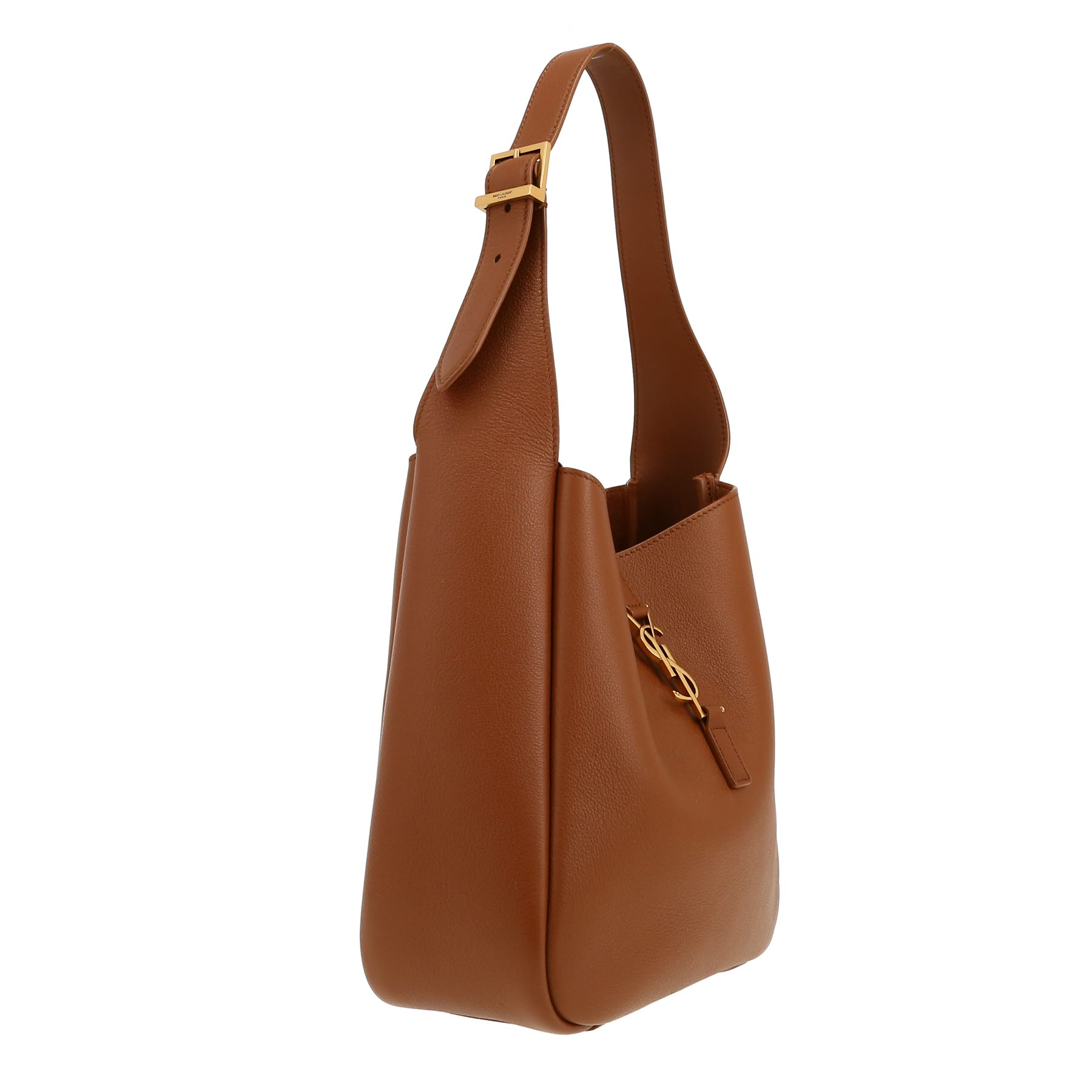 Saint Laurent  5 à 7 small model  handbag  in brown grained leather
