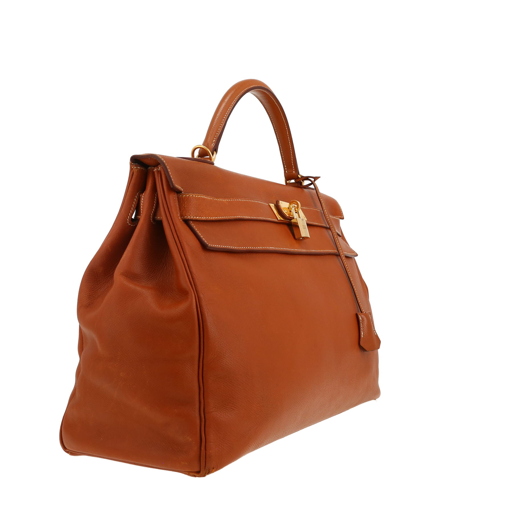 Borsa Hermès  Kelly 40 cm in pelle Courchevel gold