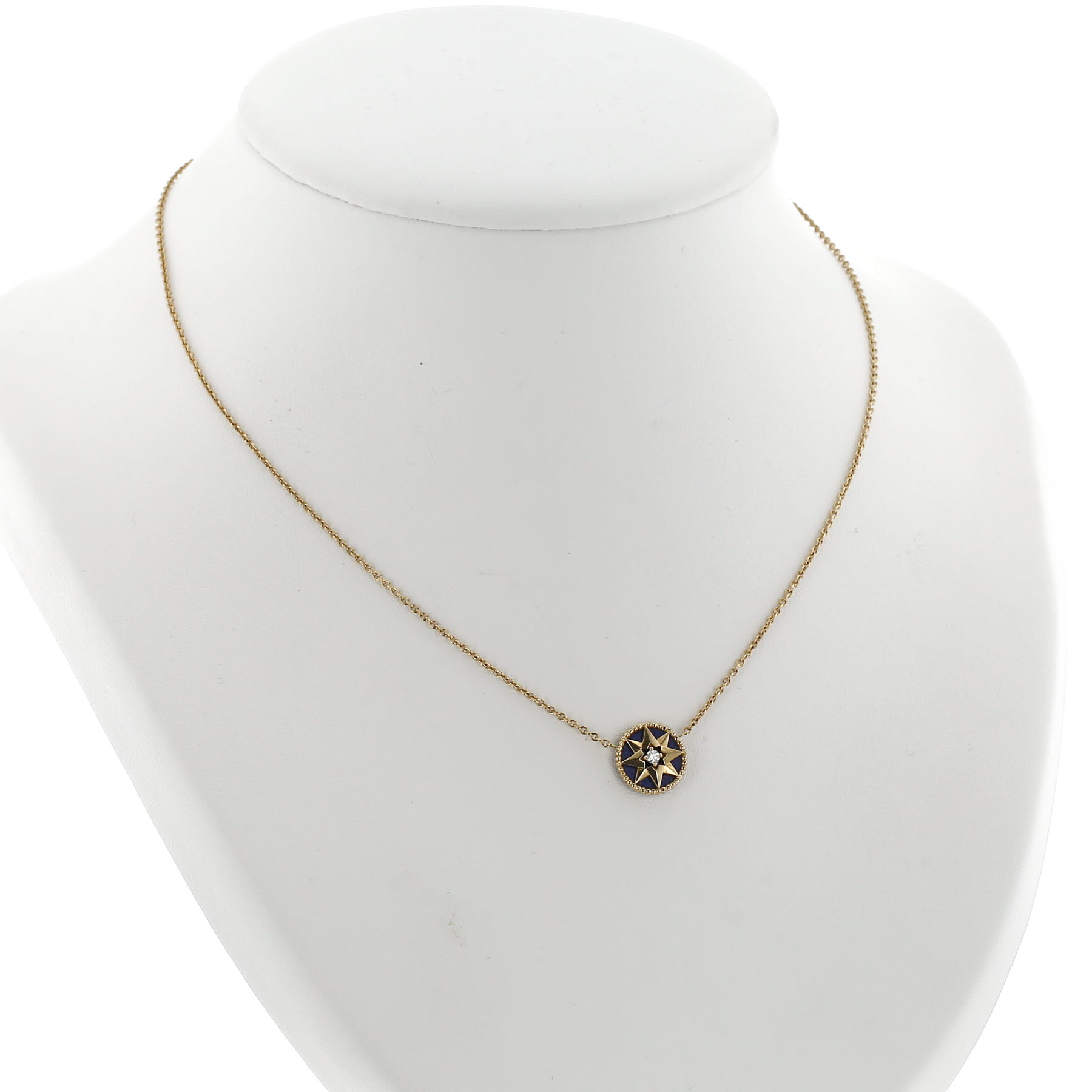 Collier Dior Rose des vents en or jaune, lapis-lazuli et diamant