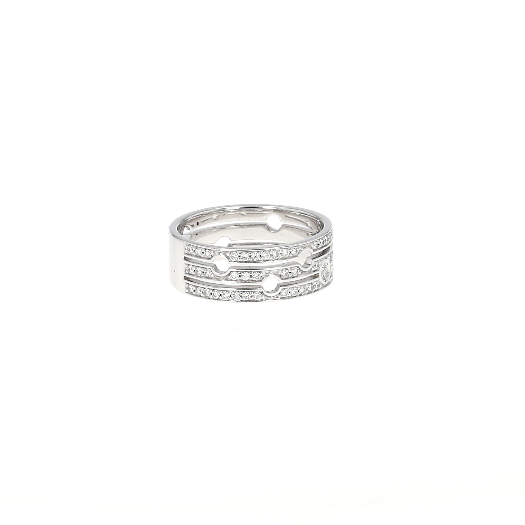 Dinh Van Pulse ring in white gold and diamonds