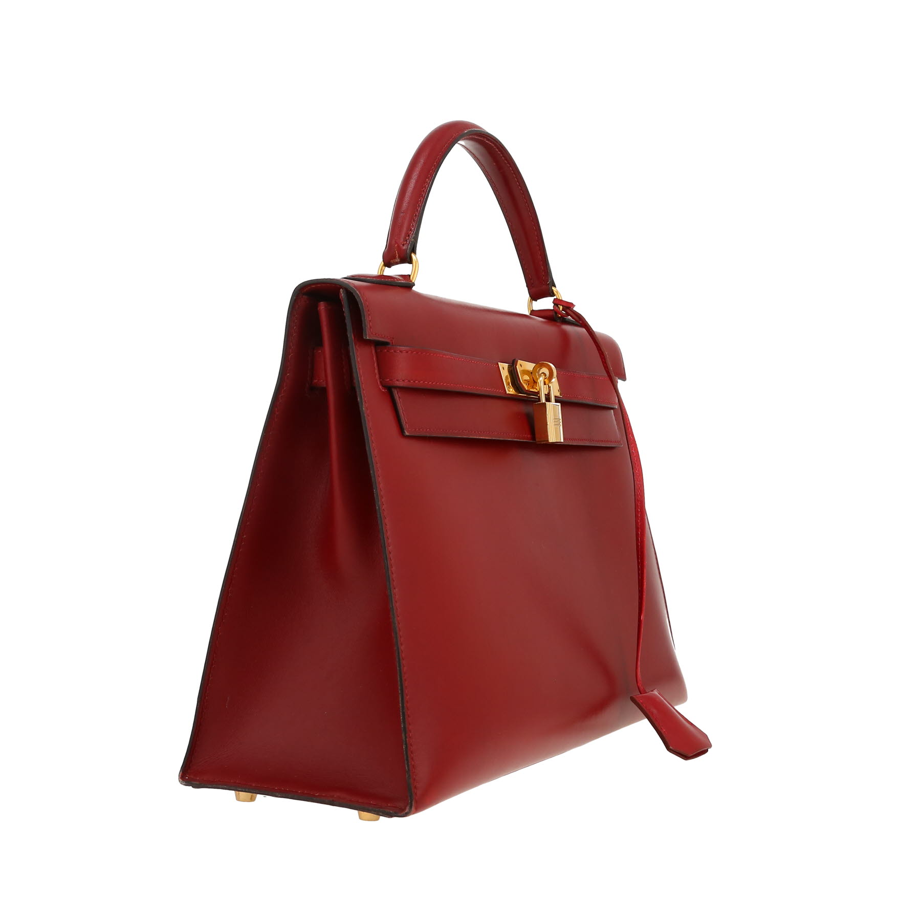 Hermès  Kelly 32 cm handbag  in red H box leather