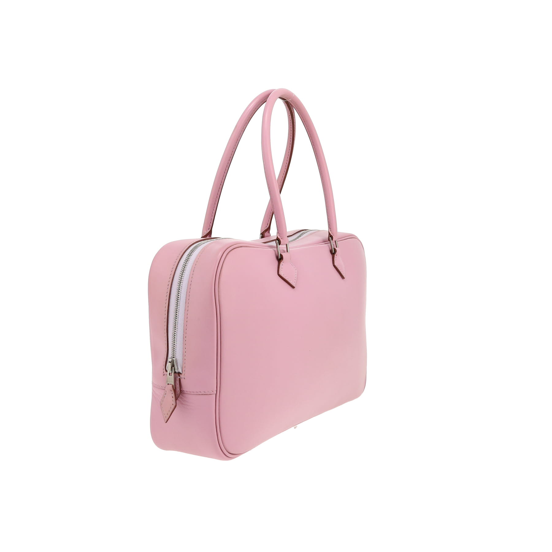 Sac à main Hermès  Plume Elan en cuir Box Népal Mauve Pâle
