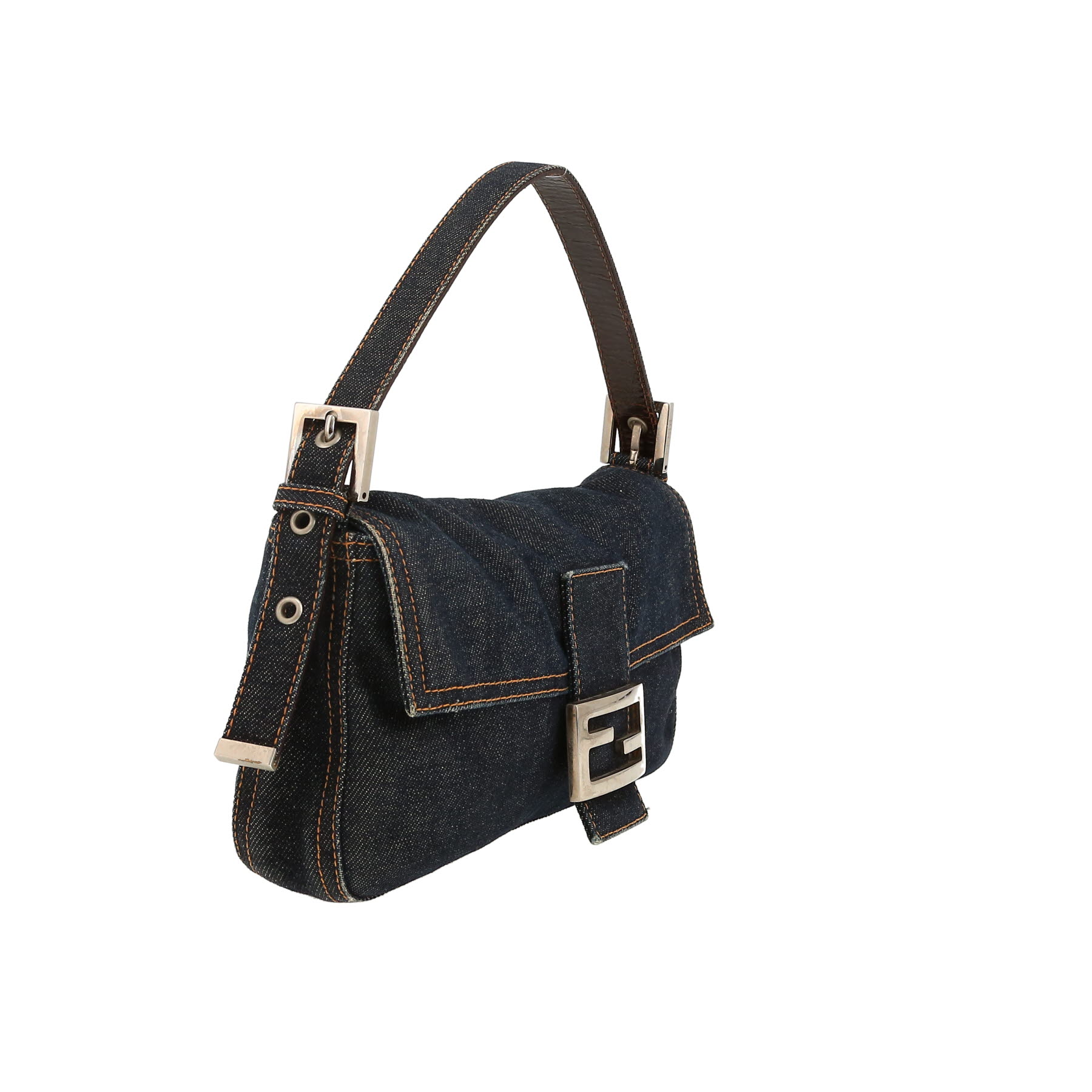 Fendi  Baguette handbag  in blue denim