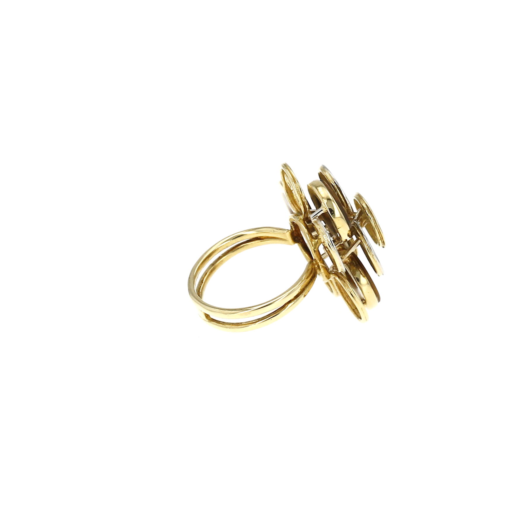 Anello Vintage  in oro giallo, oro bianco e