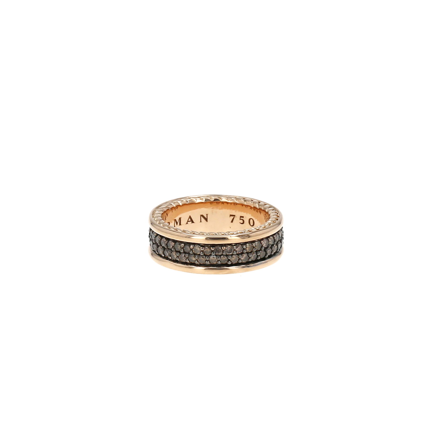 David Yurman Streamline ring in pink gold and diamonds