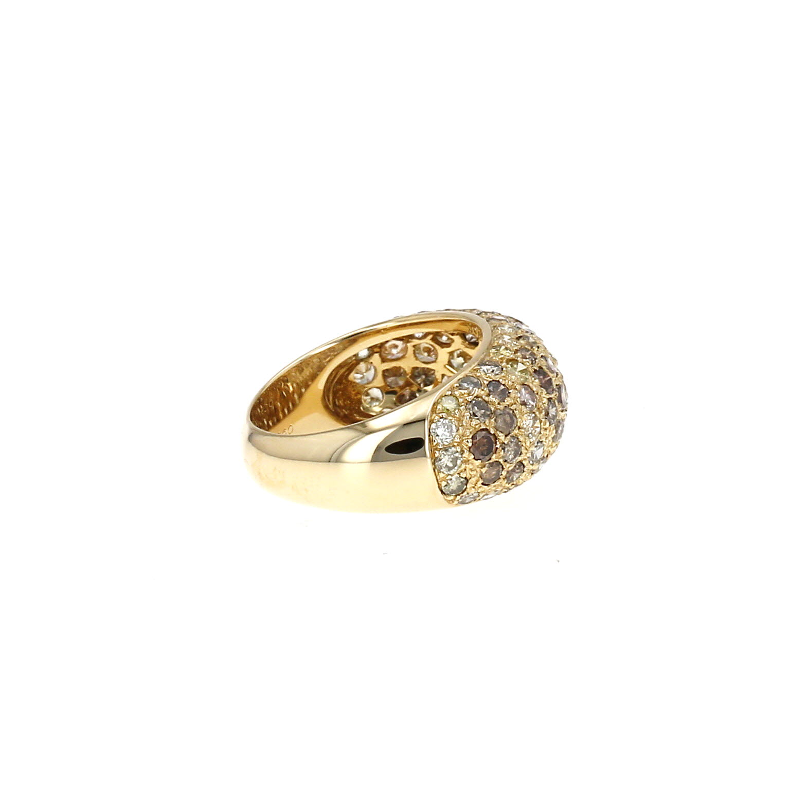 Cartier Sauvage ring in yellow gold, diamonds and brown diamonds