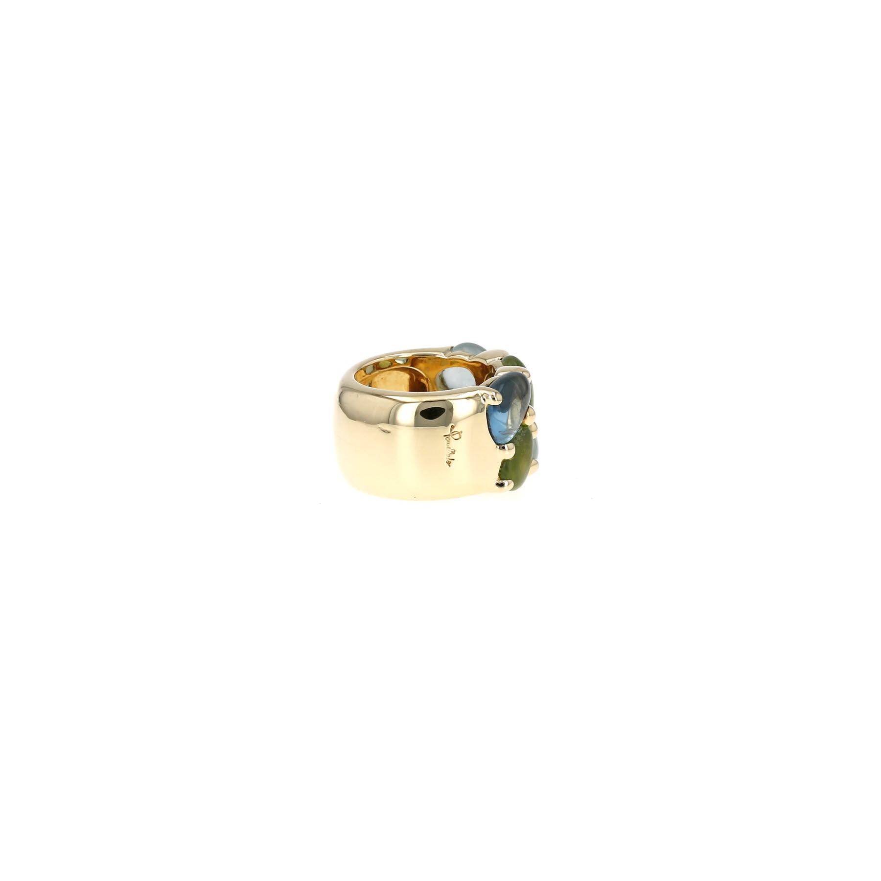 Anello Pomellato Sassi in oro giallo e pietre colorate