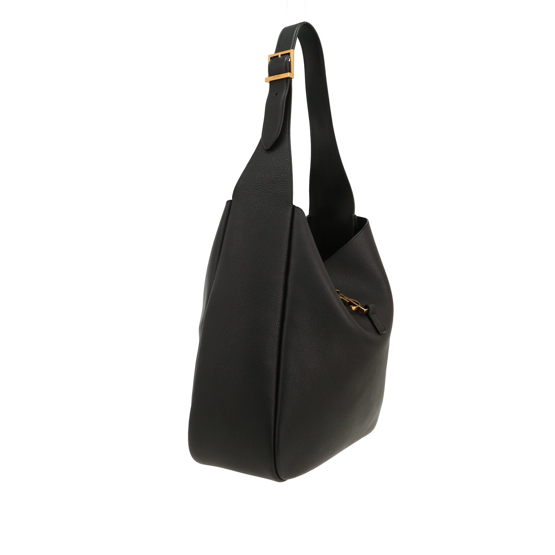 Sac à main Saint Laurent  5 à 7 grand modèle  en cuir grainé noir