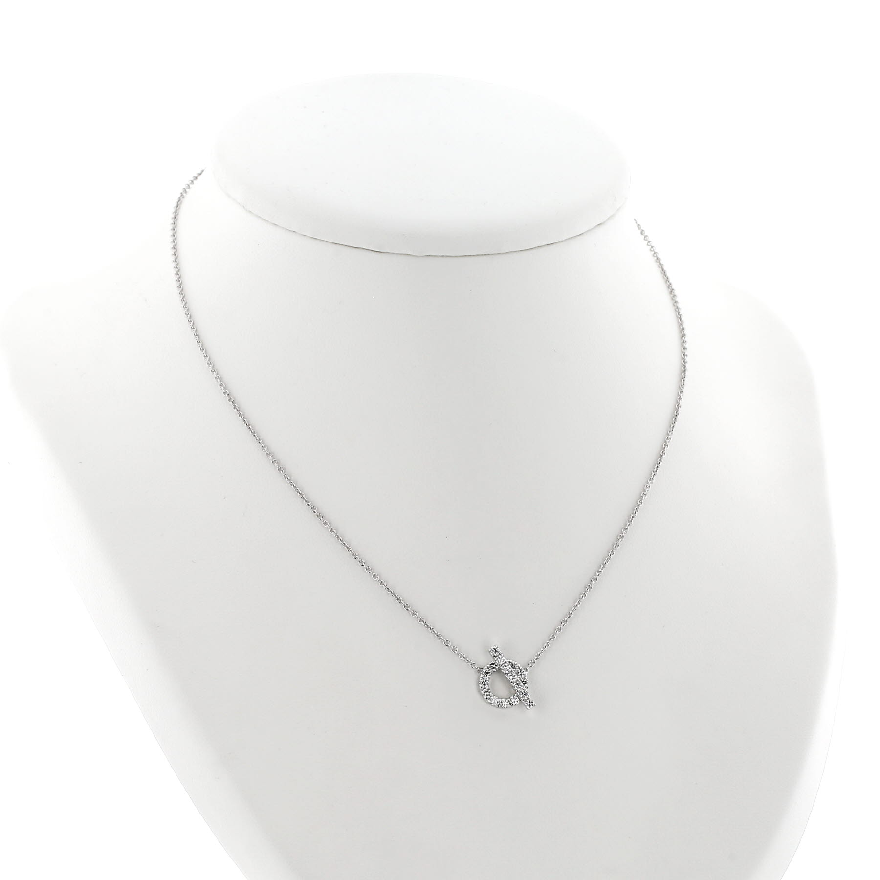 Collar Hermès Finesse de oro blanco y diamantes