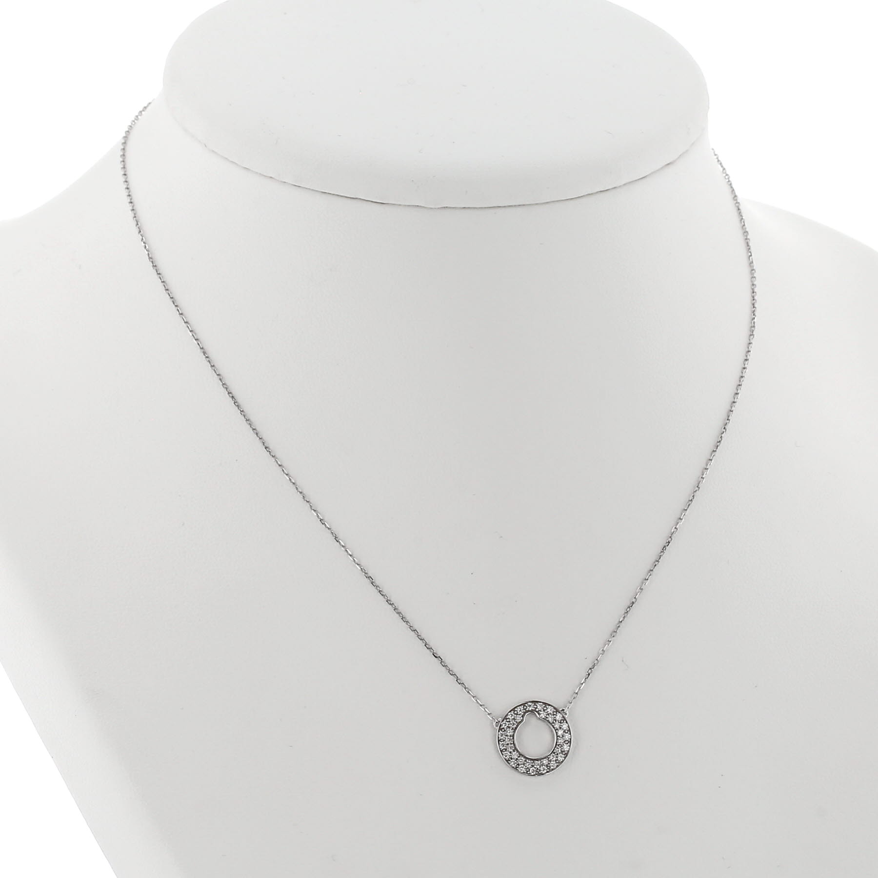 Collier Dinh Van Cible en or blanc et diamants