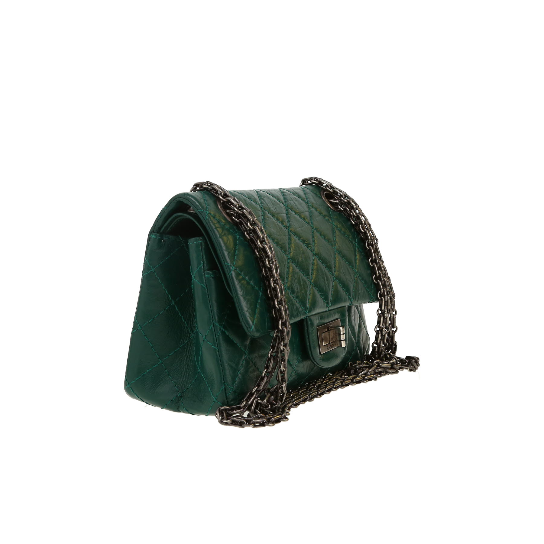 Borsa Chanel  2.55 in pelle trapuntata verde