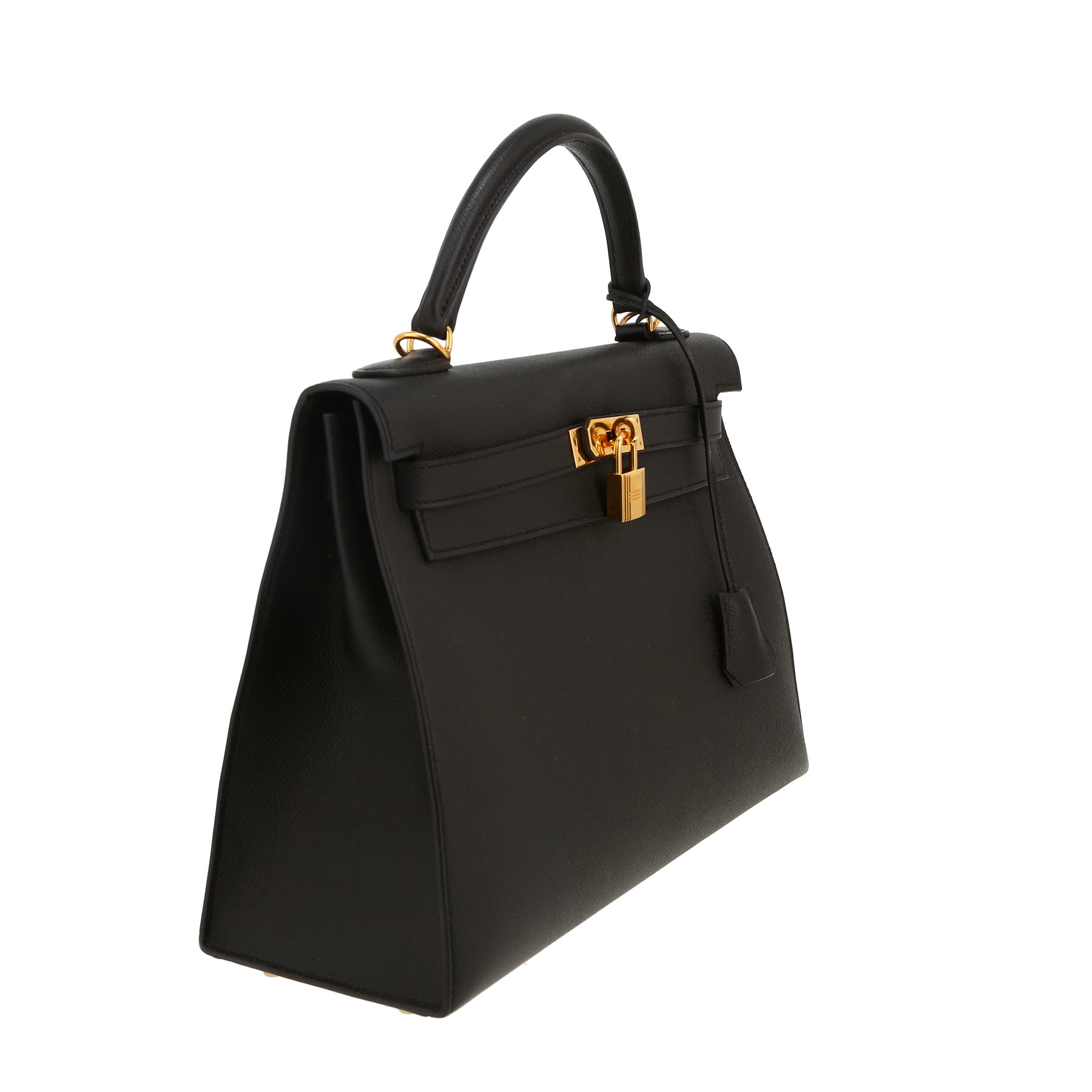 Hermès  Kelly 32 cm handbag  in black epsom leather