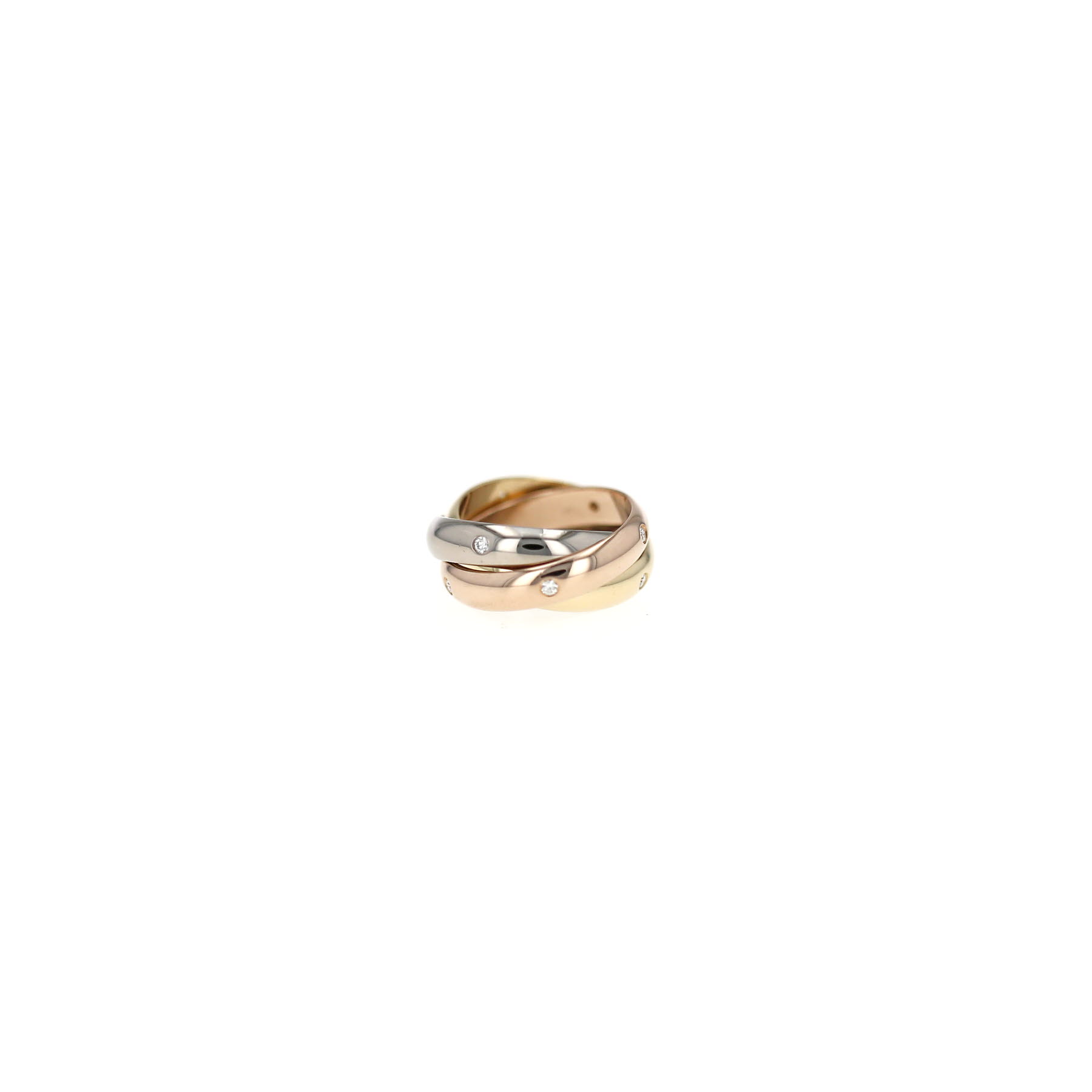 Cartier Trinity Star ring in 3 golds and diamonds