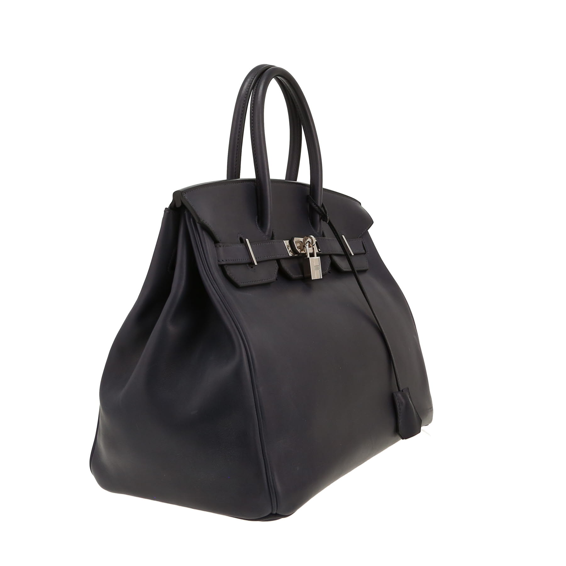 Hermès  Birkin 35 cm handbag  in navy blue Barenia leather