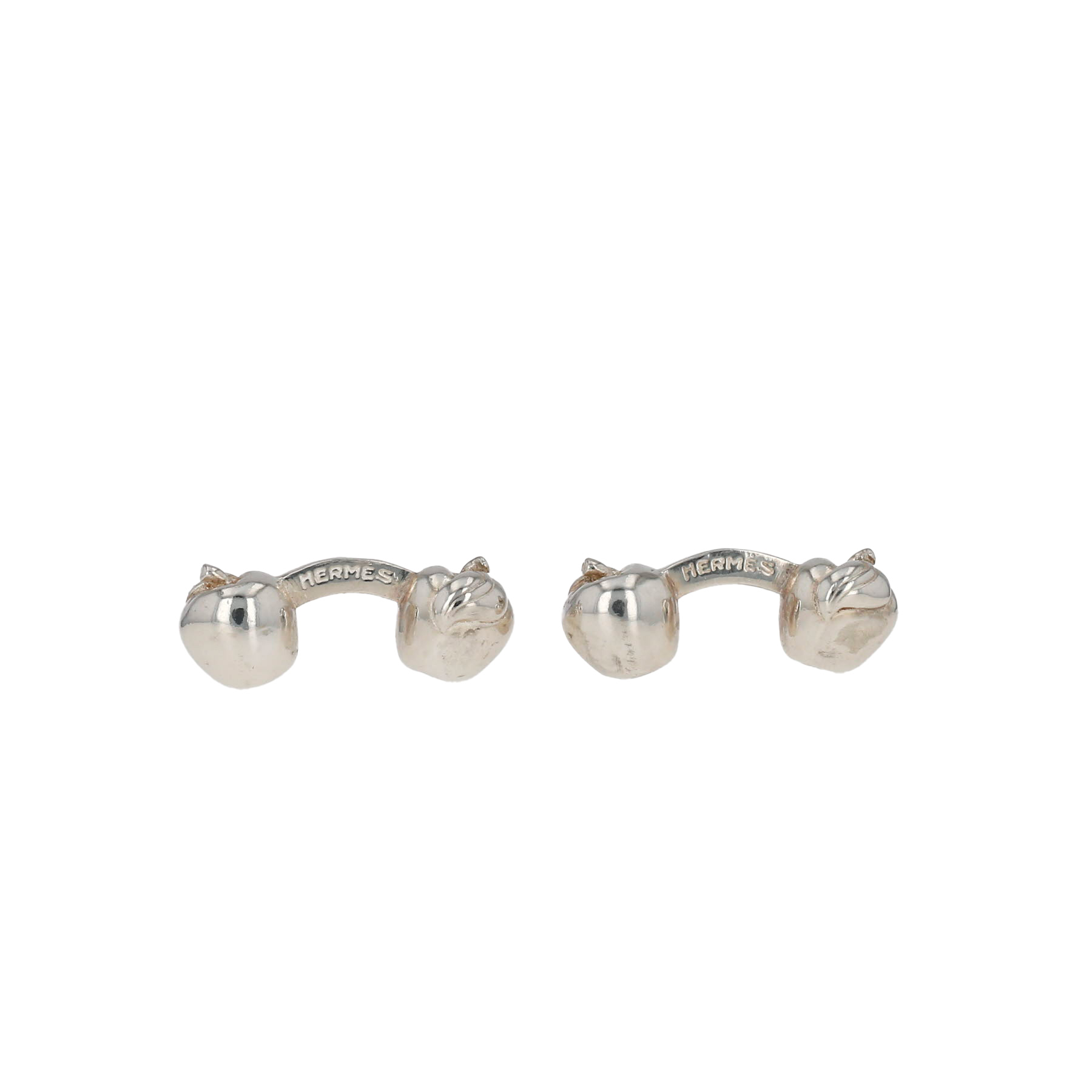 Boutons De Manchette Vintage Carlos Espino - Argentés Avec Perles