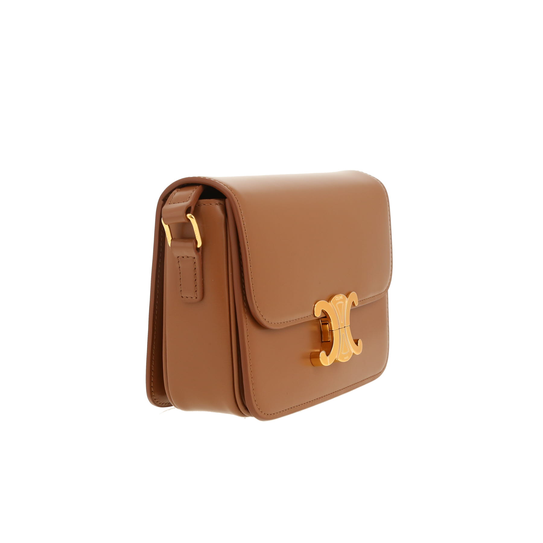 Bolso bandolera Celine  Triomphe Teen en cuero marrón