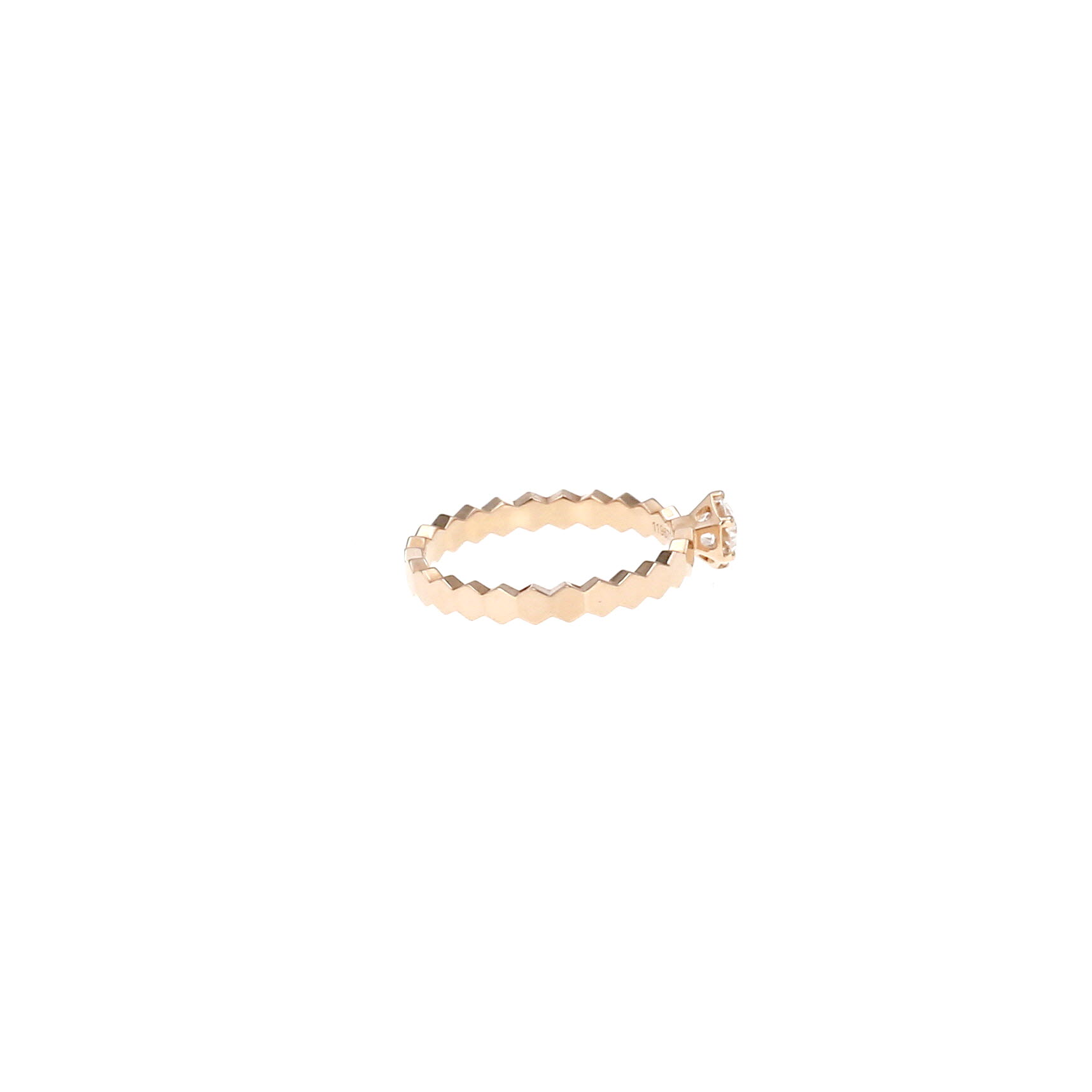Anello solitario Chaumet Bee my Love in oro rosa e diamante
