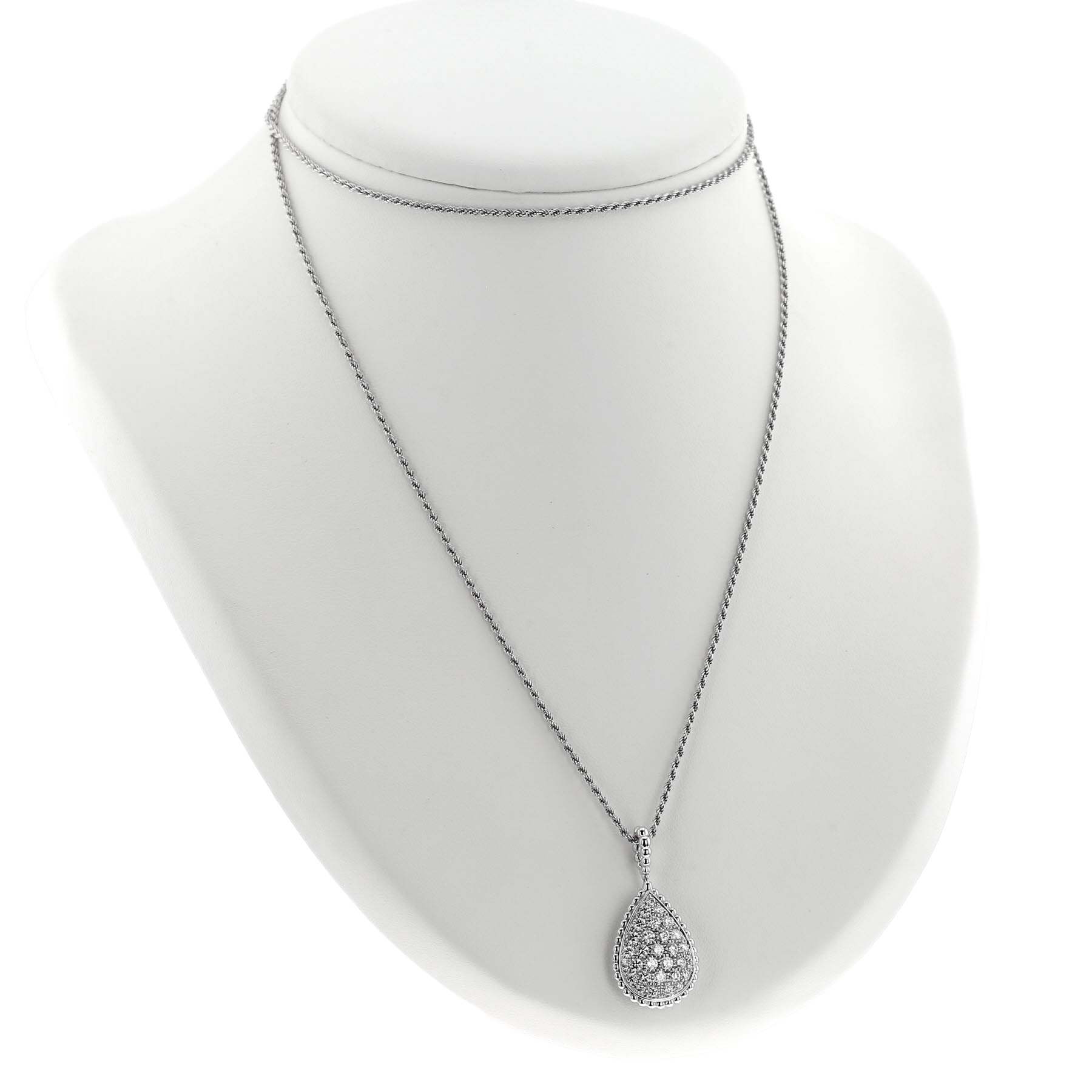 Boucheron Serpent Bohème size L long necklace in white gold and diamonds