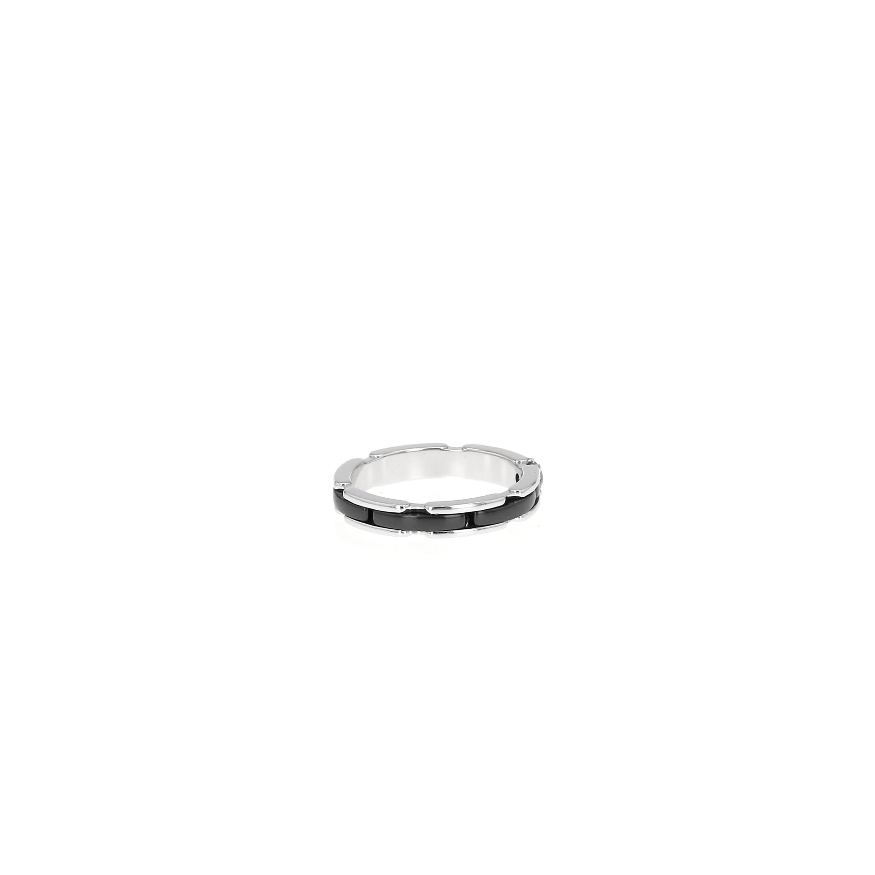 Anello Chanel Ultra in oro bianco, ceramica e diamante