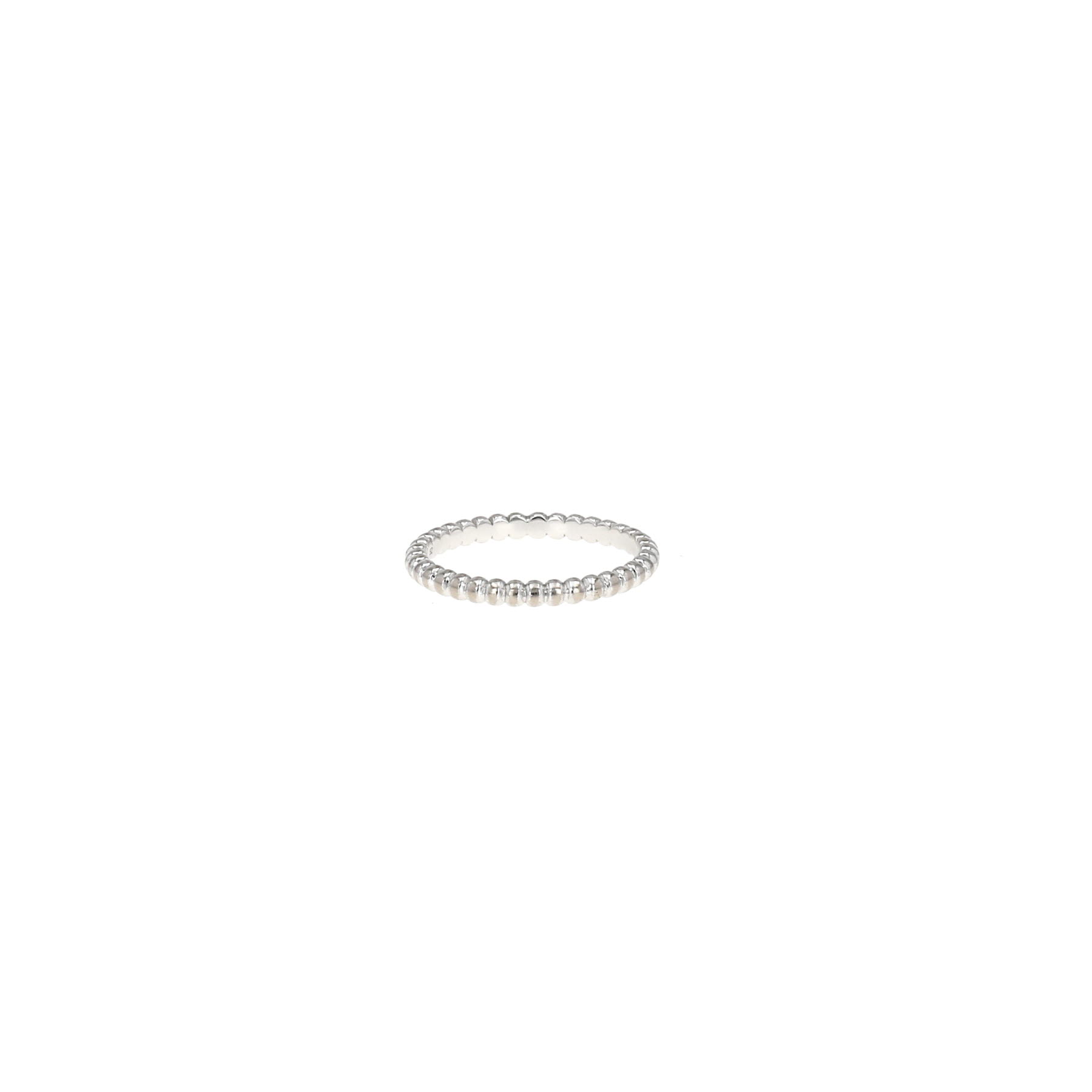 Anello Van Cleef & Arpels Perlée modello piccolo in oro bianco