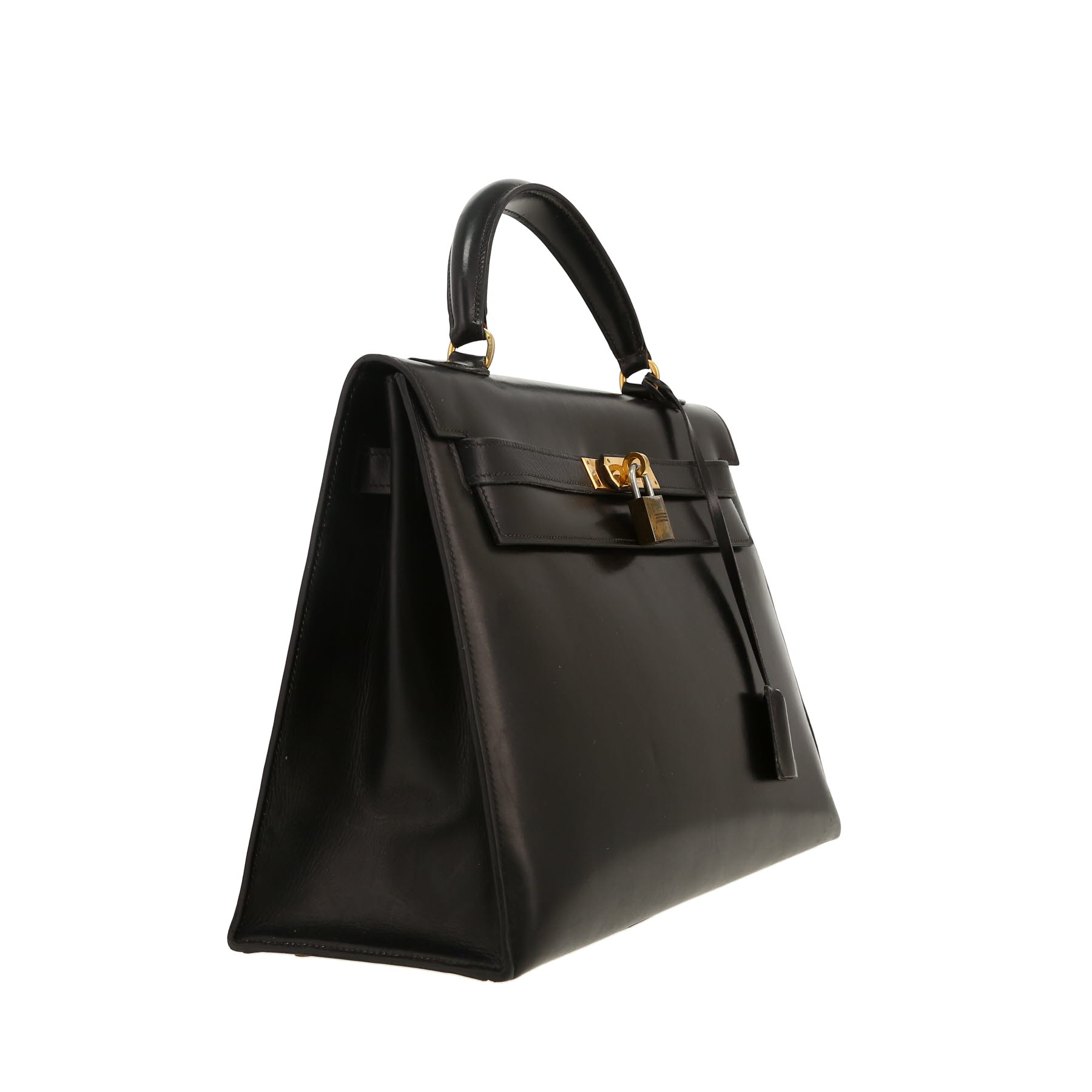 Sac à main Hermès  Kelly 32 cm en cuir box noir