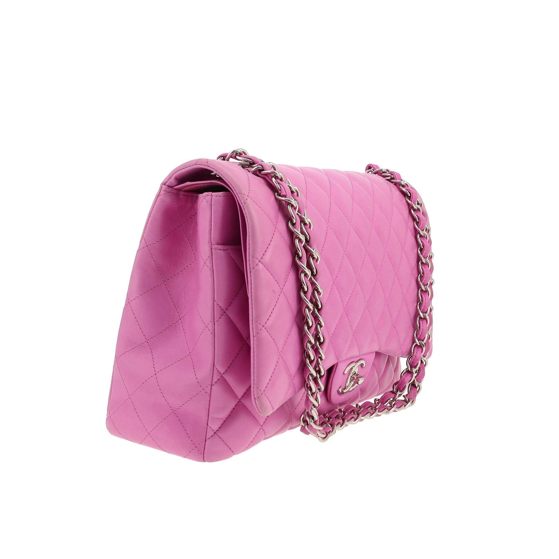 Sac bandoulière Chanel  Timeless Maxi Jumbo en cuir matelassé rose