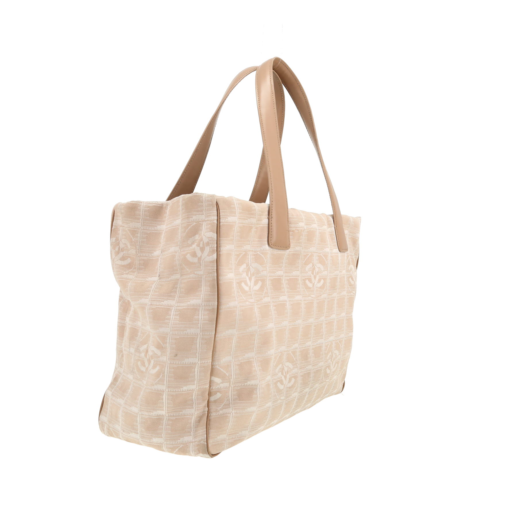 Sac à main Chanel   en toile siglée beige