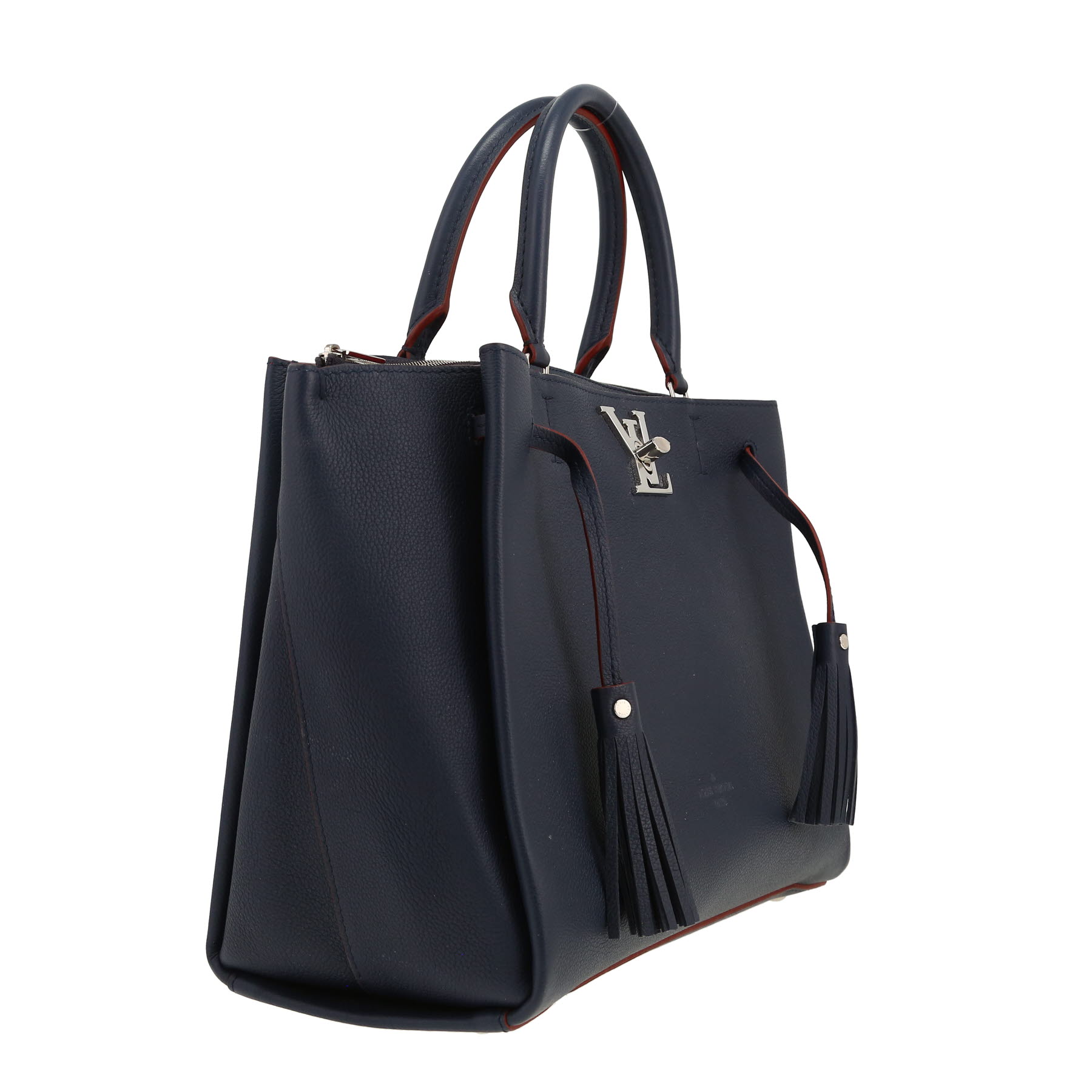 Louis Vuitton  Lockme handbag  in blue grained leather