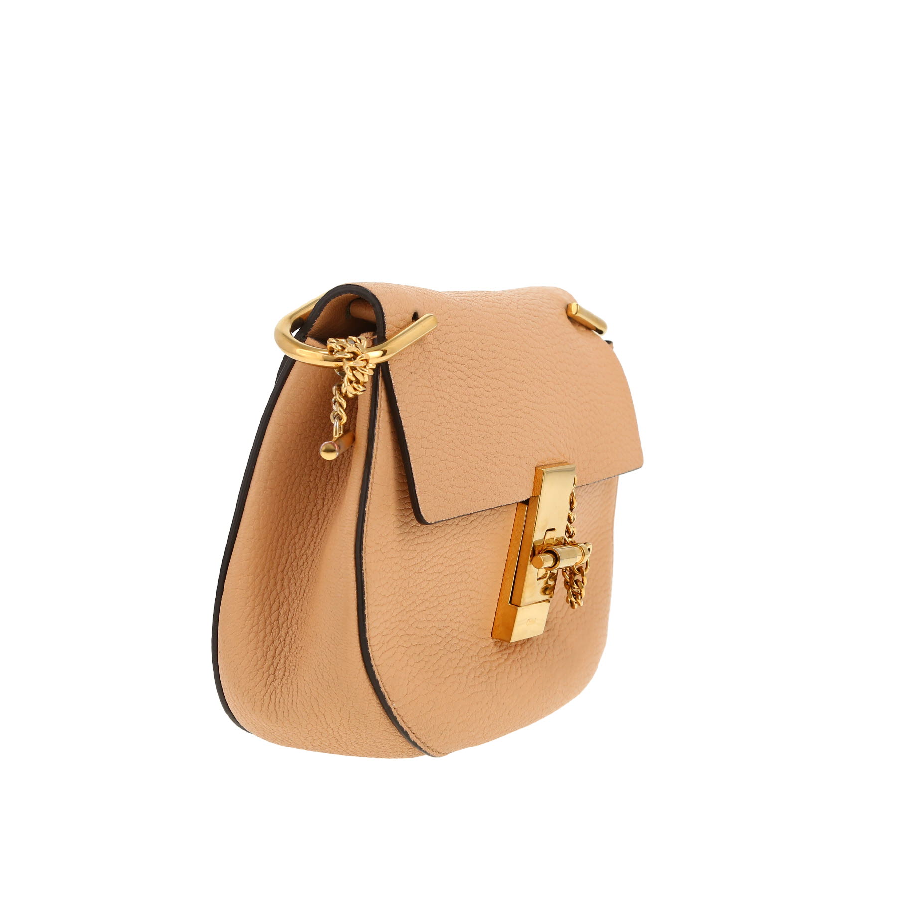 Borsa Chloé  Drew in pelle martellata beige