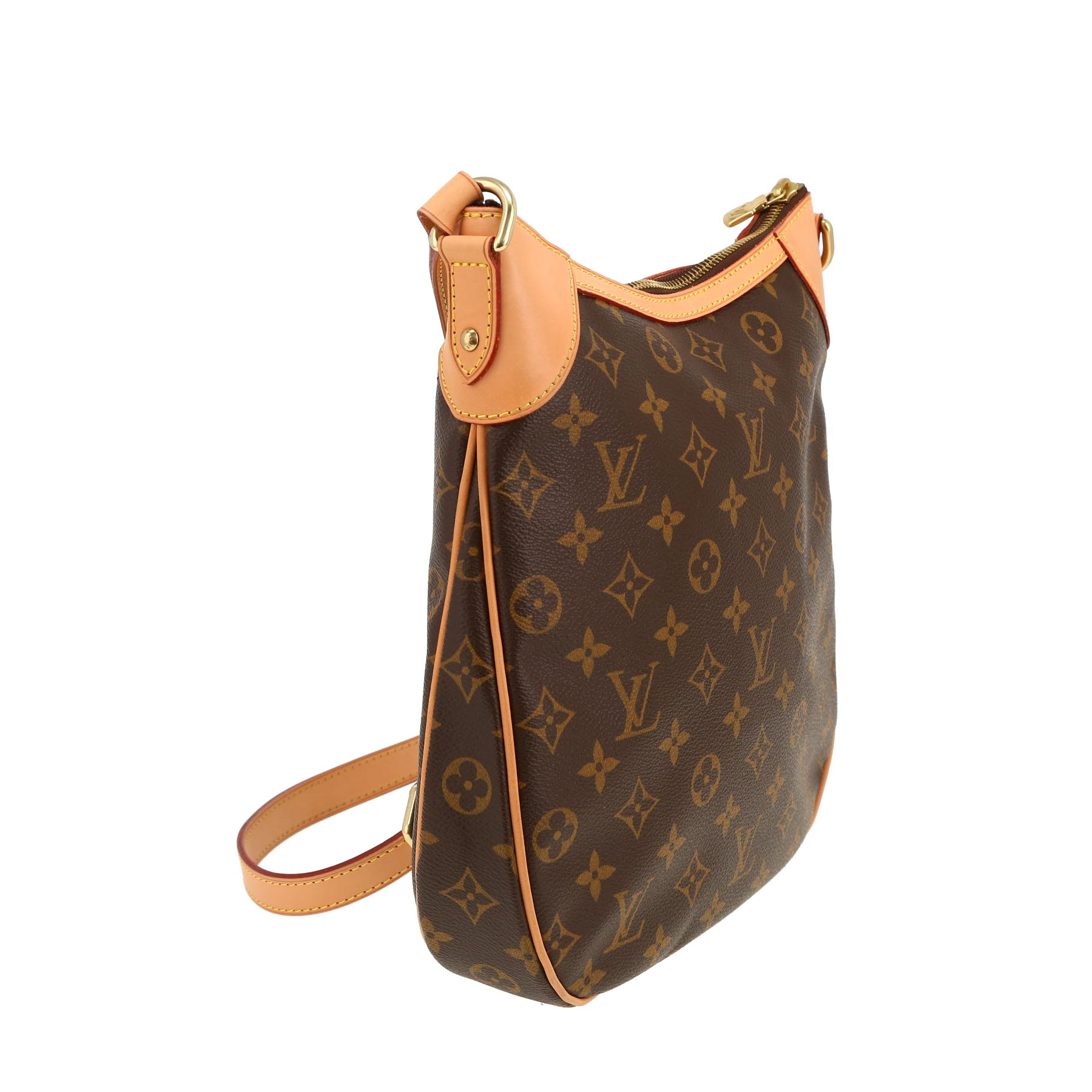 Borsa a tracolla Louis Vuitton  Odeon in tela monogram marrone e pelle naturale